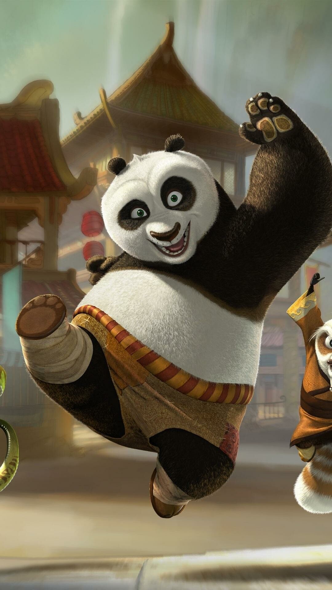 Kung Fu Panda mobile wallpapers, 4K resolution, Spectacular visuals, Dynamic backgrounds, 1080x1920 Full HD Phone