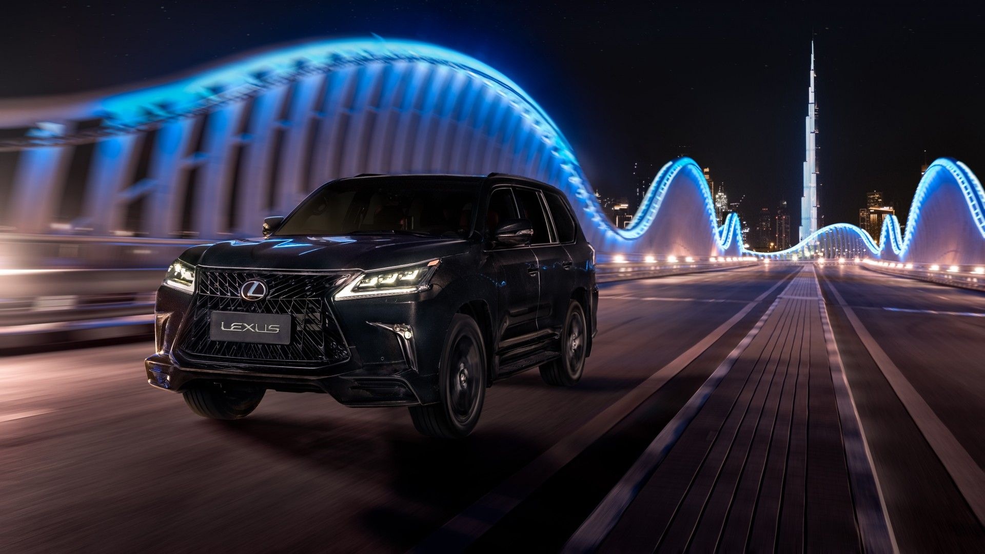 Lexus LX, Auto luxury, Black edition, 2020, 1920x1080 Full HD Desktop