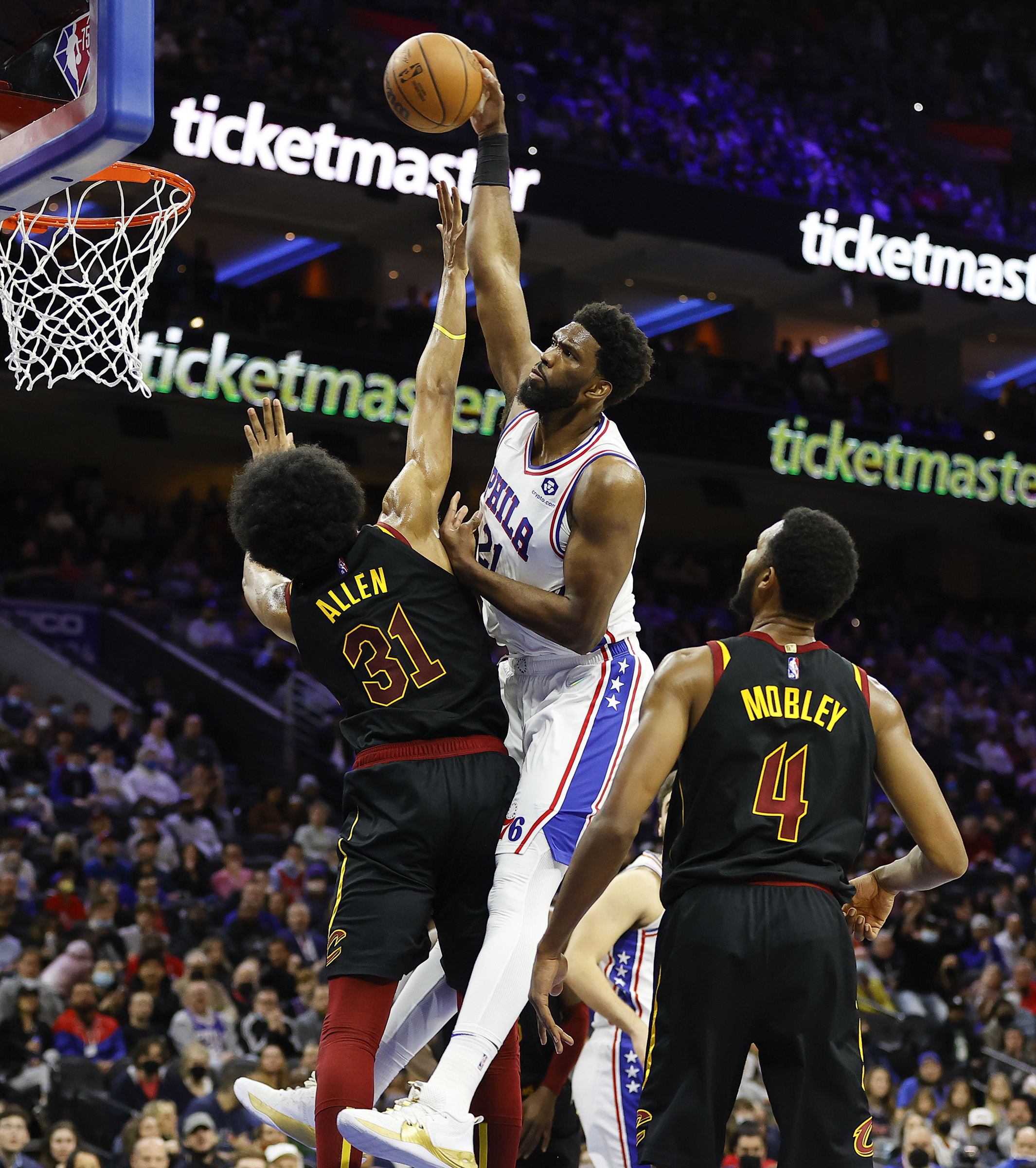 76ers vs Cavaliers, Joel Embiid Wallpaper, 2130x2400 HD Phone