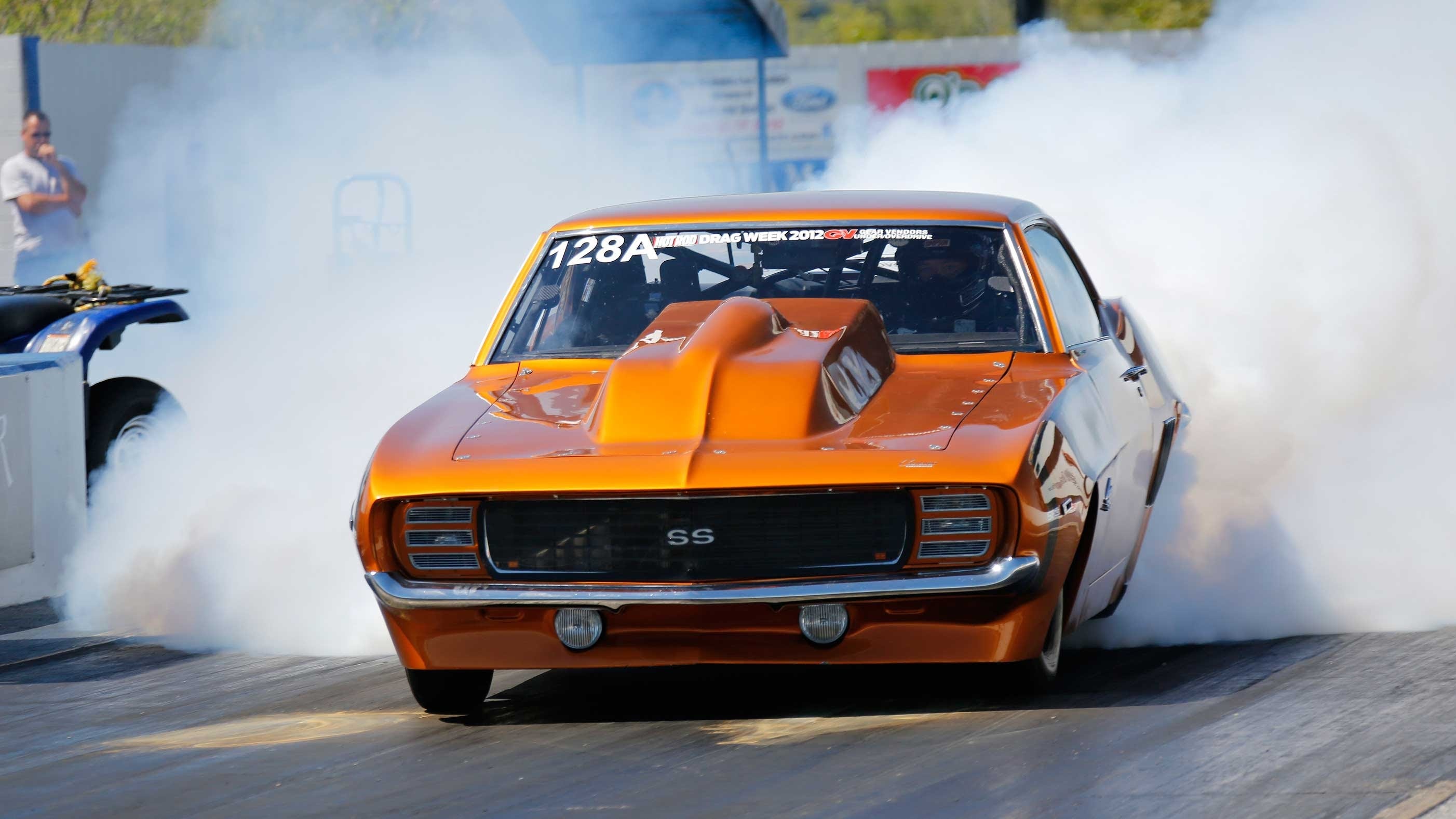 Camaro SS 1969, Drag Racing Wallpaper, 2810x1580 HD Desktop