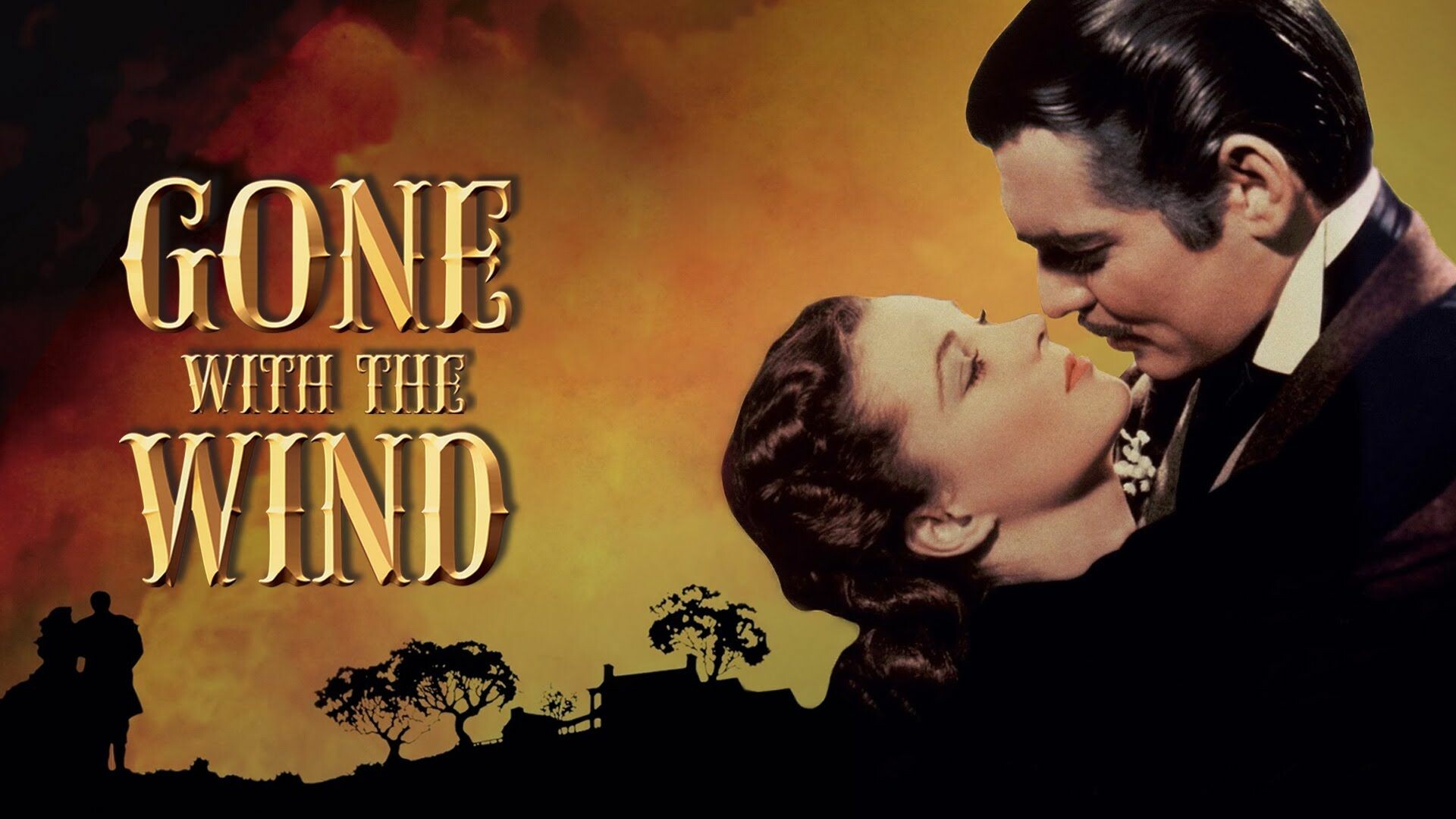 Iconic romance, Vivien Leigh, Clark Gable, Cinematic masterpiece, 1920x1080 Full HD Desktop