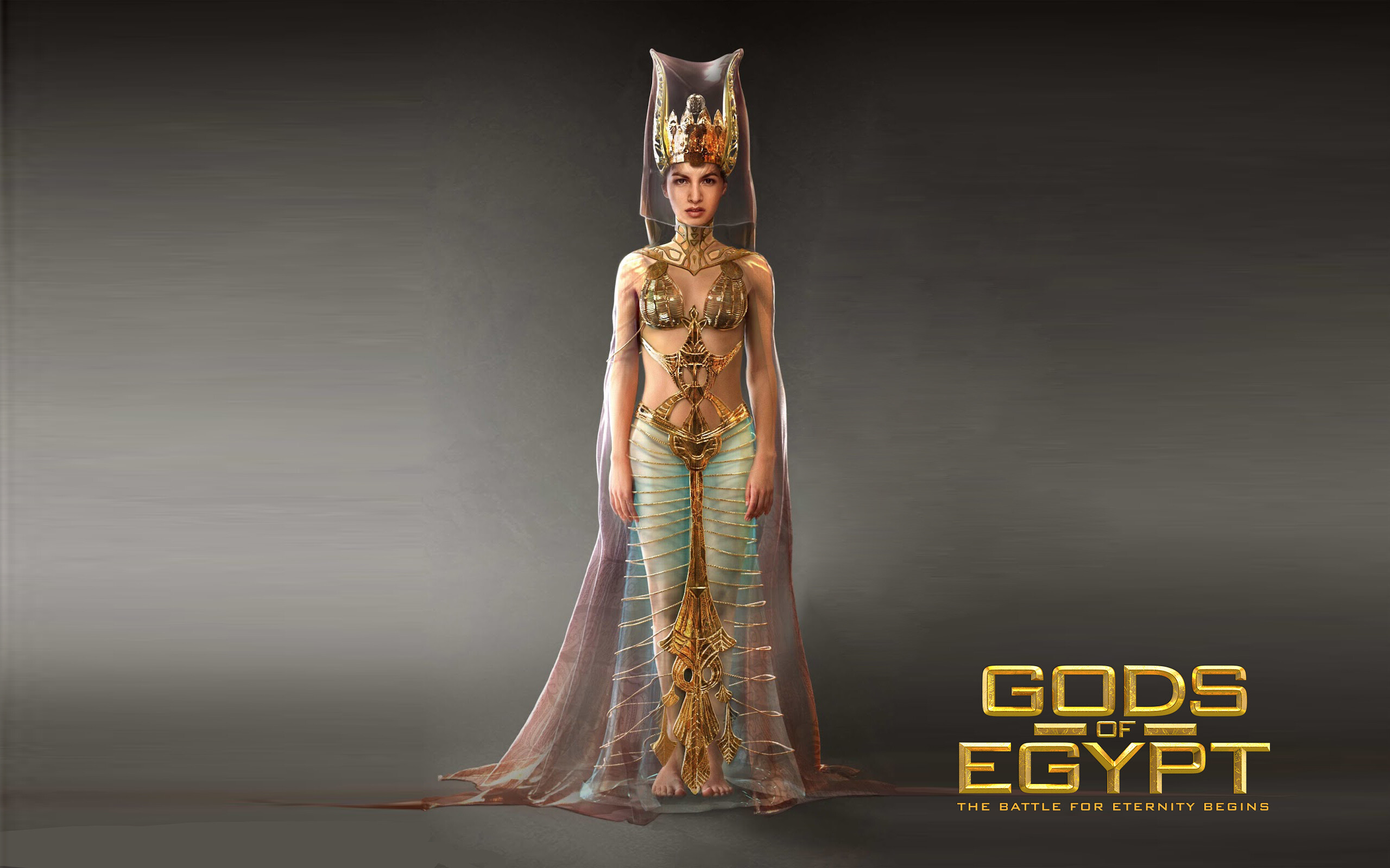 Egyptian gods, Golden goddess, Symbols of love, Mythical creatures, 2560x1600 HD Desktop