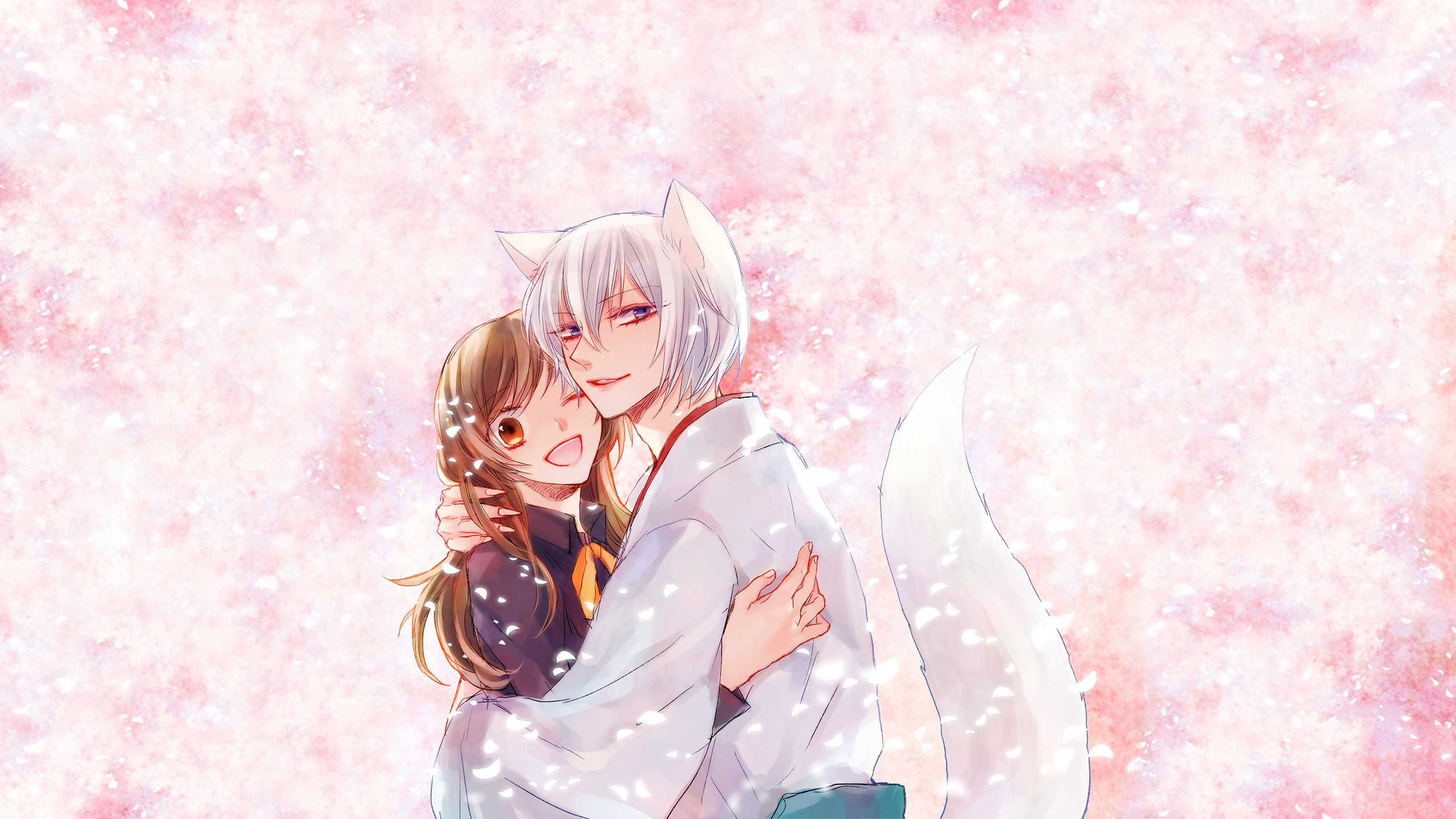 Kamisama (Anime), Tomoe and Nanami, Baka backgrounds, Tuki Sterling artwork, 2560x1440 HD Desktop