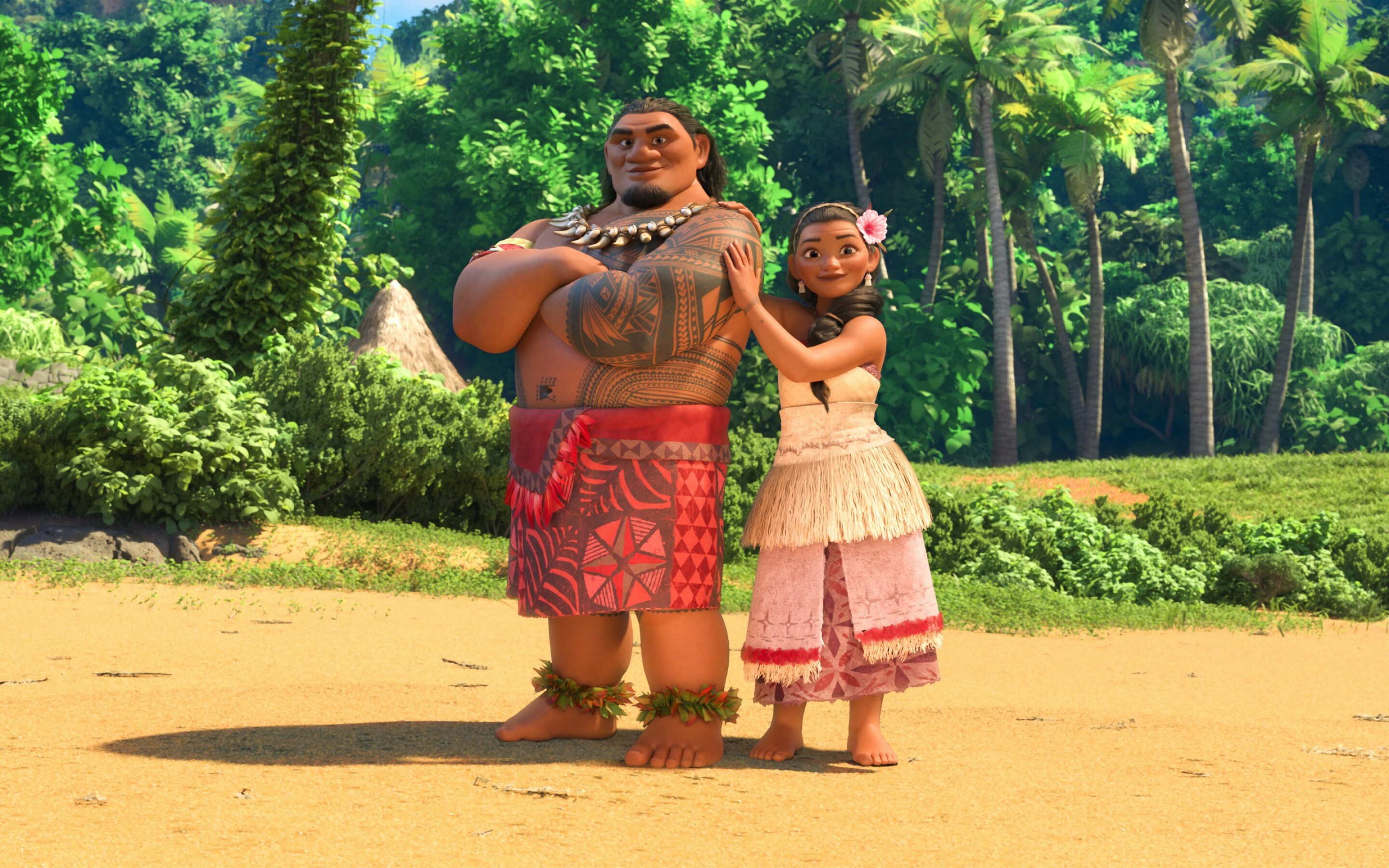 Chief Tui and Sina, Moana Wallpaper, 2880x1800 HD Desktop