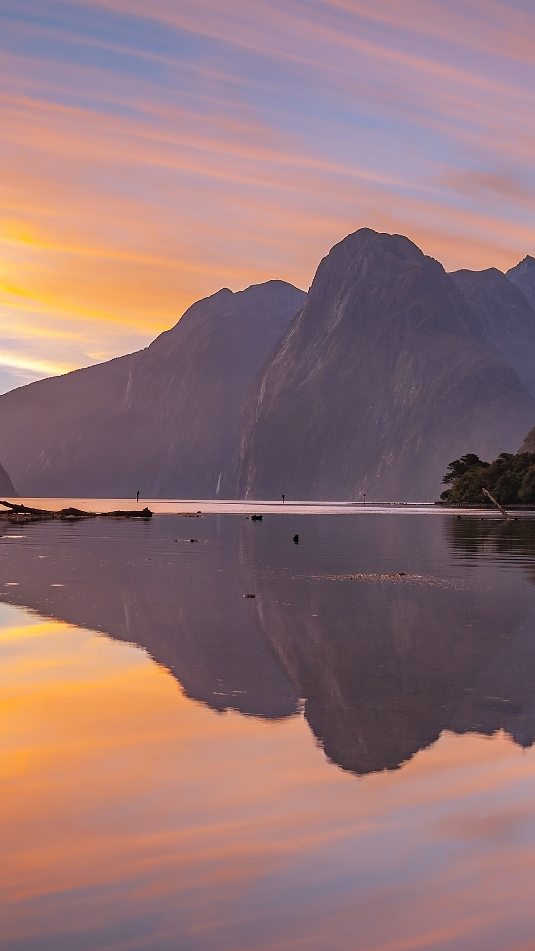 Mountain Glacier at Milford Sound, South Island, Windows 10 Spotlight Images, 1080x1920 Full HD Phone