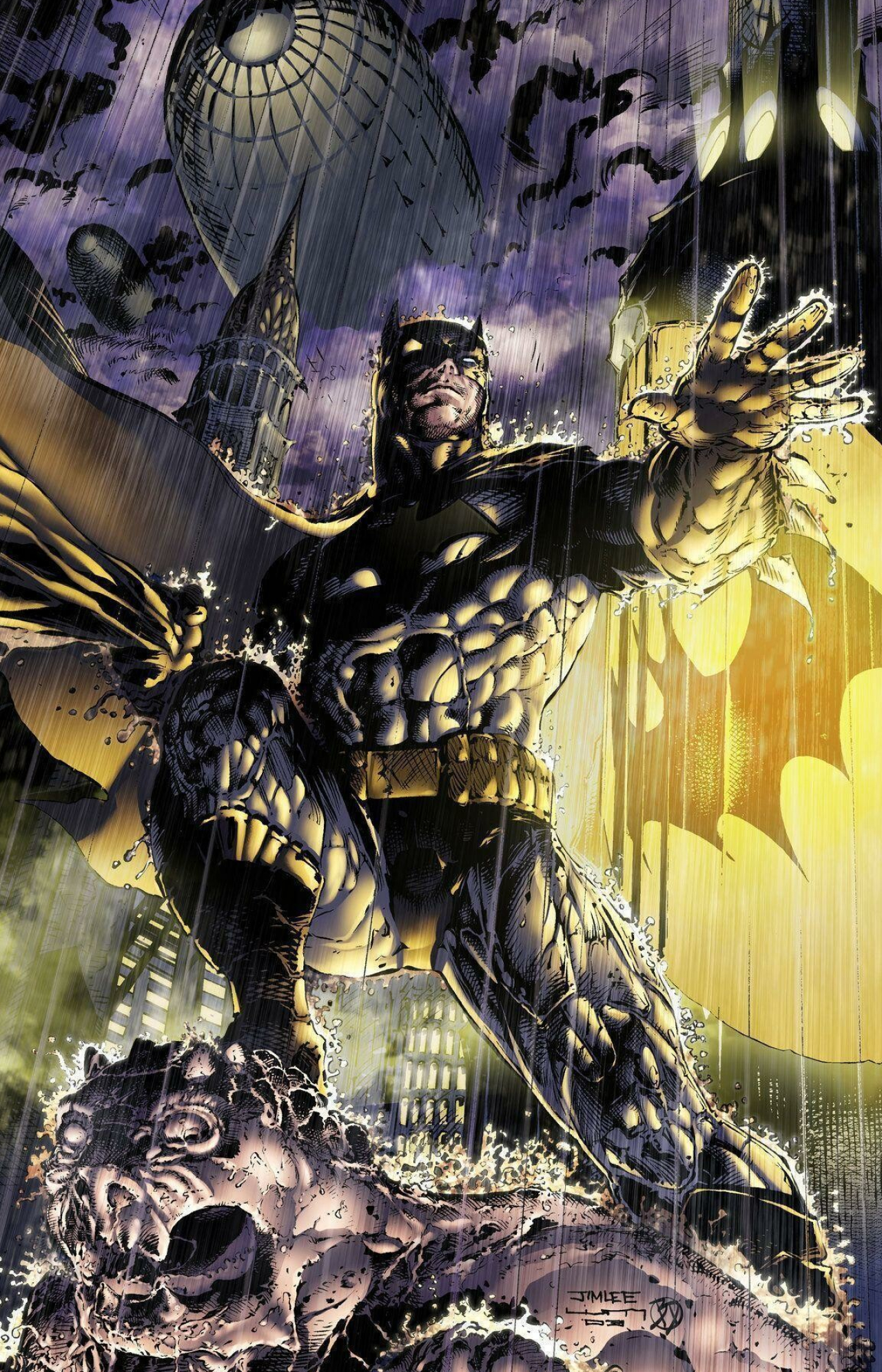 Batman by Jim Lee Comics, Jim Lee Batman wallpapers, Gotham's protector, Dark Knight Detective, 1280x1990 HD Phone