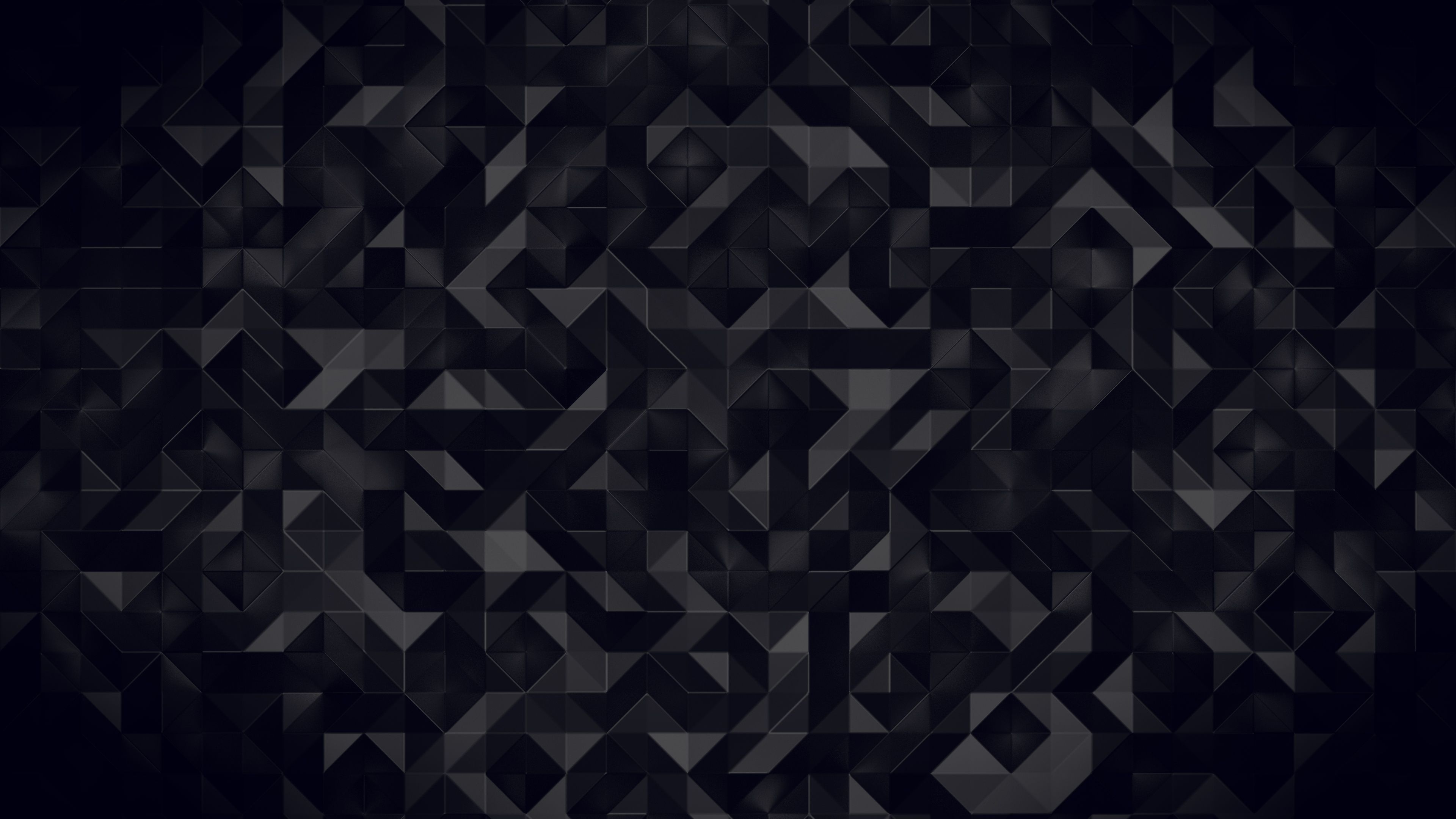 Pitch darkness, Deep shadows, Abstract shapes, Monochrome depths, Dramatic black, 3840x2160 4K Desktop