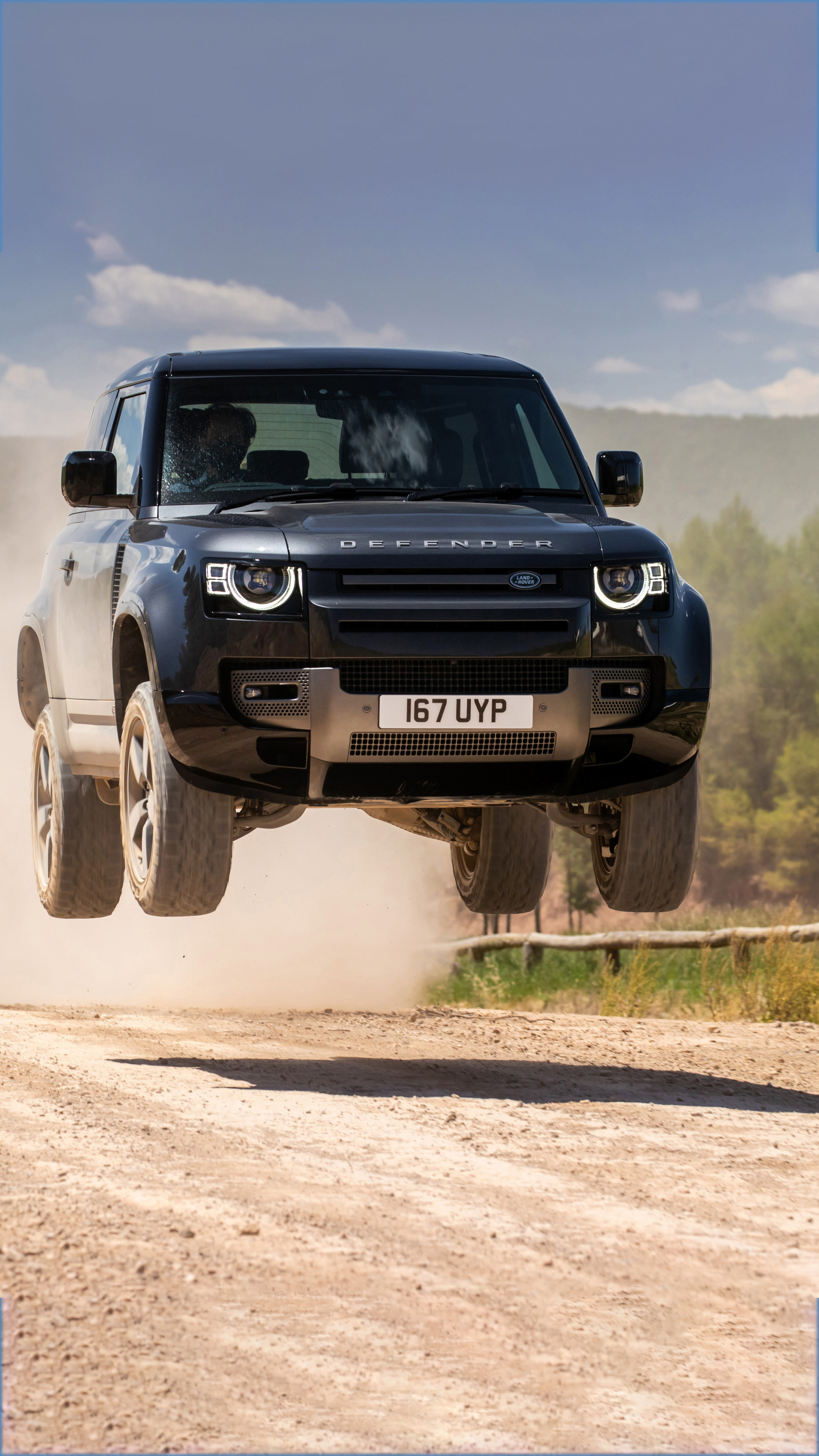 Flying, Land Rover Defender Wallpaper, 2160x3840 4K Phone