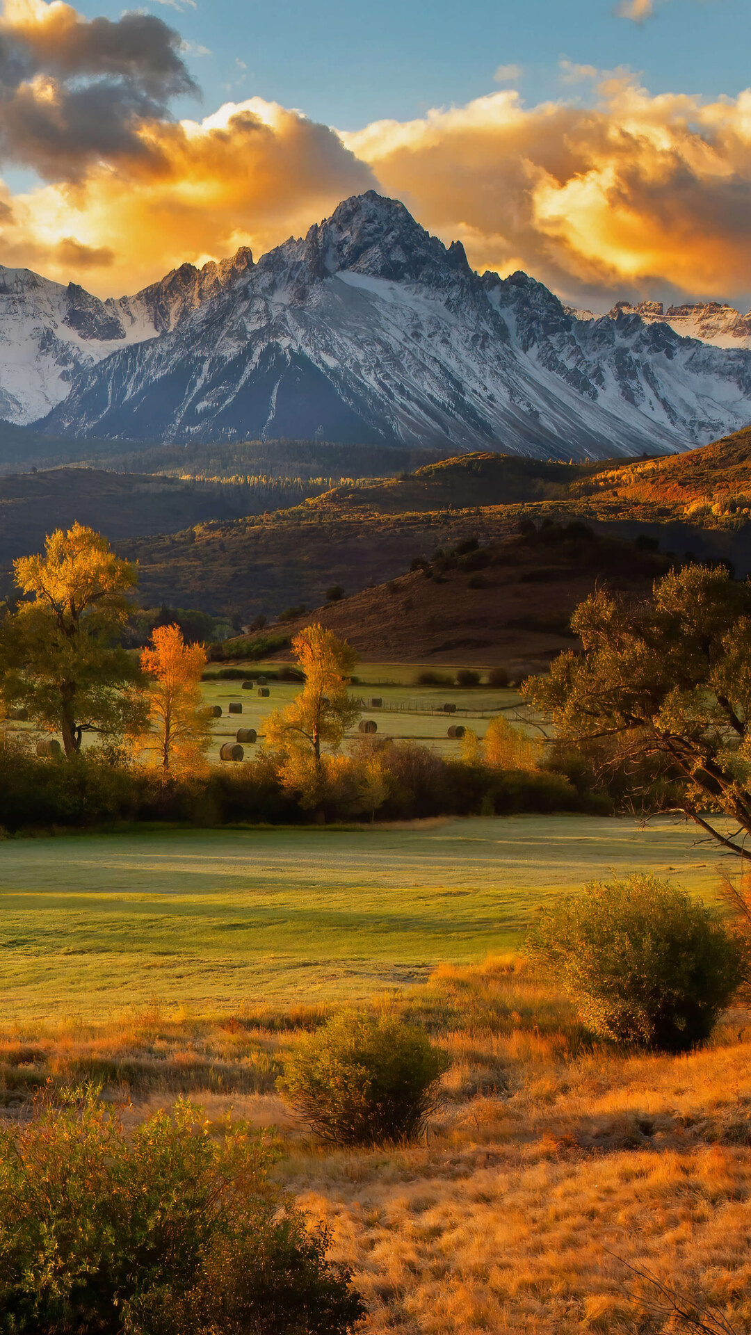 Mountains scenery, Autumn colors, Sky reflections, Tranquility captured, 1080x1920 Full HD Phone