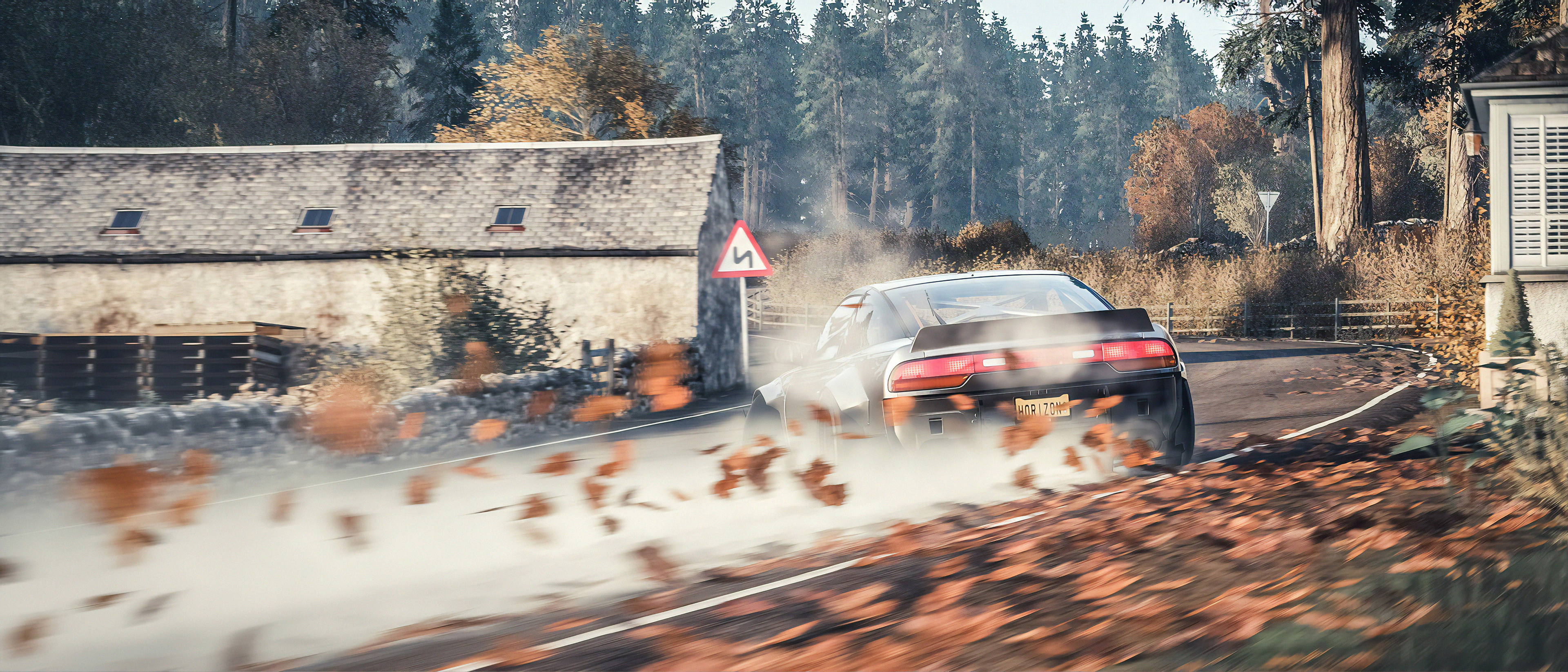 Dodge Charger FH 4, Drifting Wallpaper, 3840x1650 Dual Screen Desktop