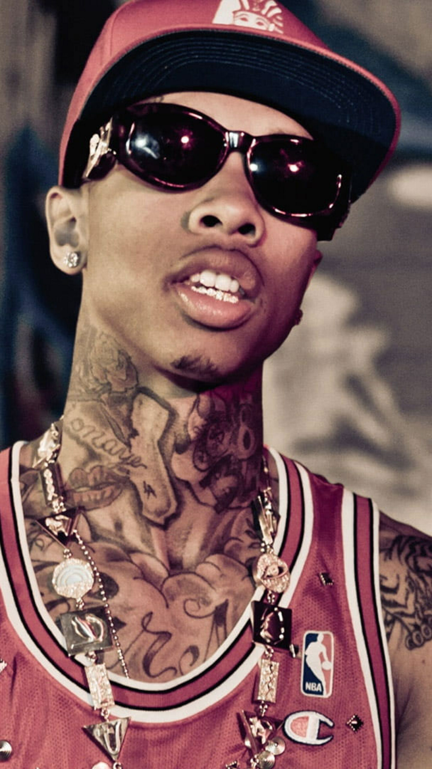 Tyga, Wallpaper, Sunglasses cap, Tattoos rapper, 1440x2560 HD Phone