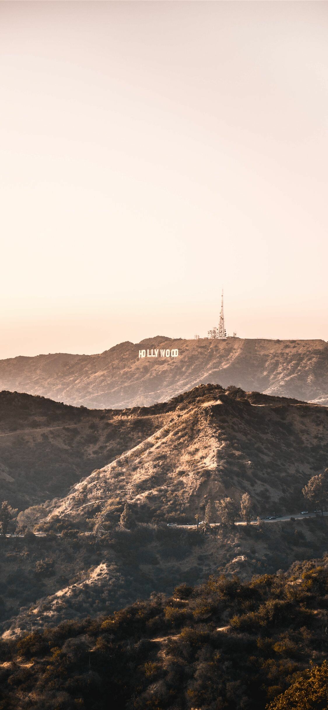 Hollywood Sign, 4K HD wallpapers, Hollywood backgrounds, Impressive visuals, 1130x2440 HD Phone