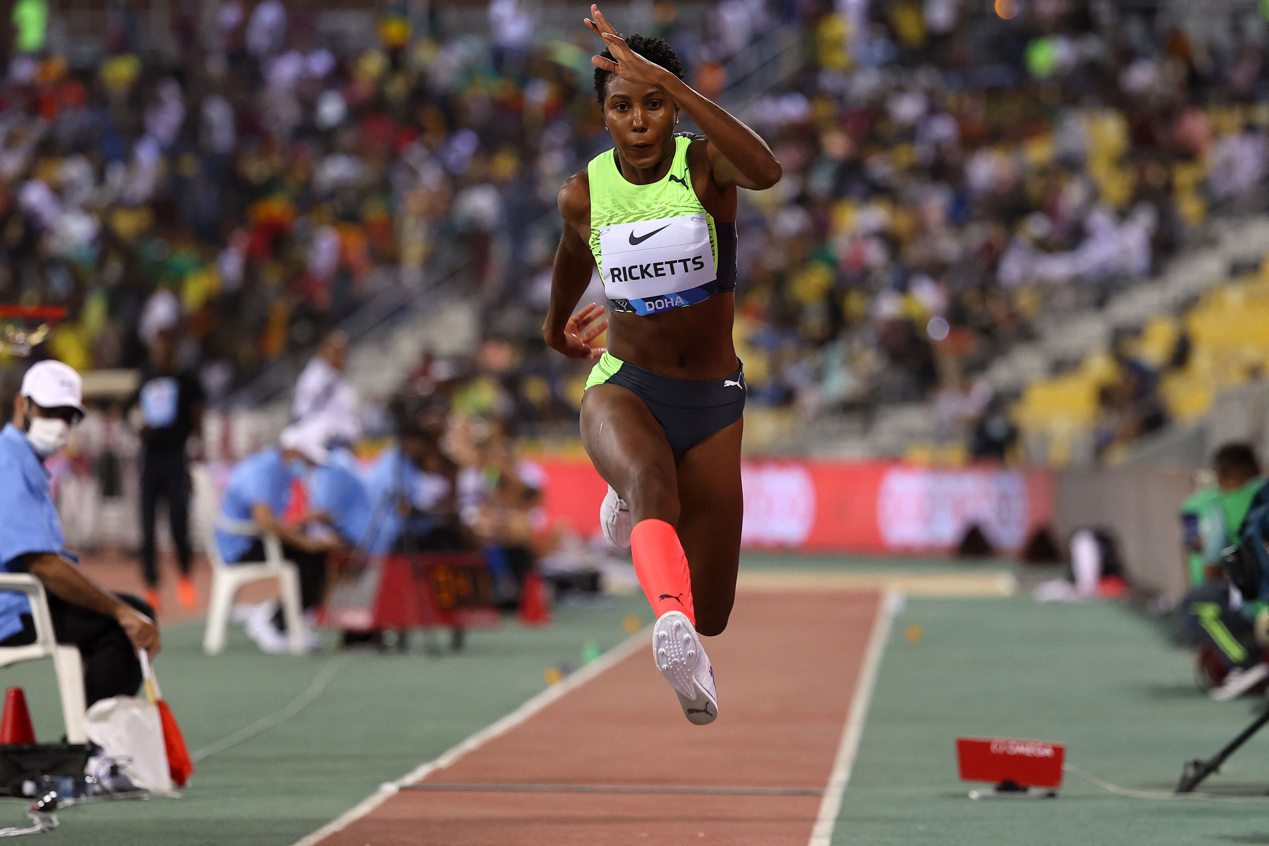 Shanieka Ricketts, Jumping with grace, Trailblazer, Sports, 4100x2740 4K Desktop