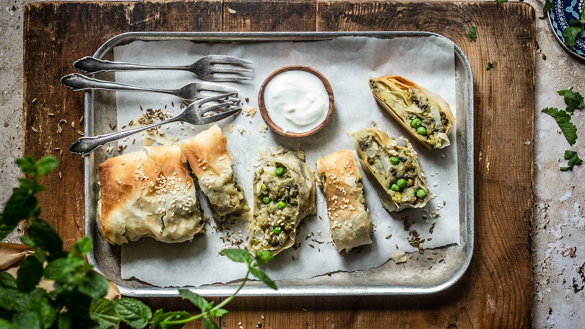 Strudel Food, Orientalischer Blumenkohl Kartoffel Fllung, 1920x1080 Full HD Desktop