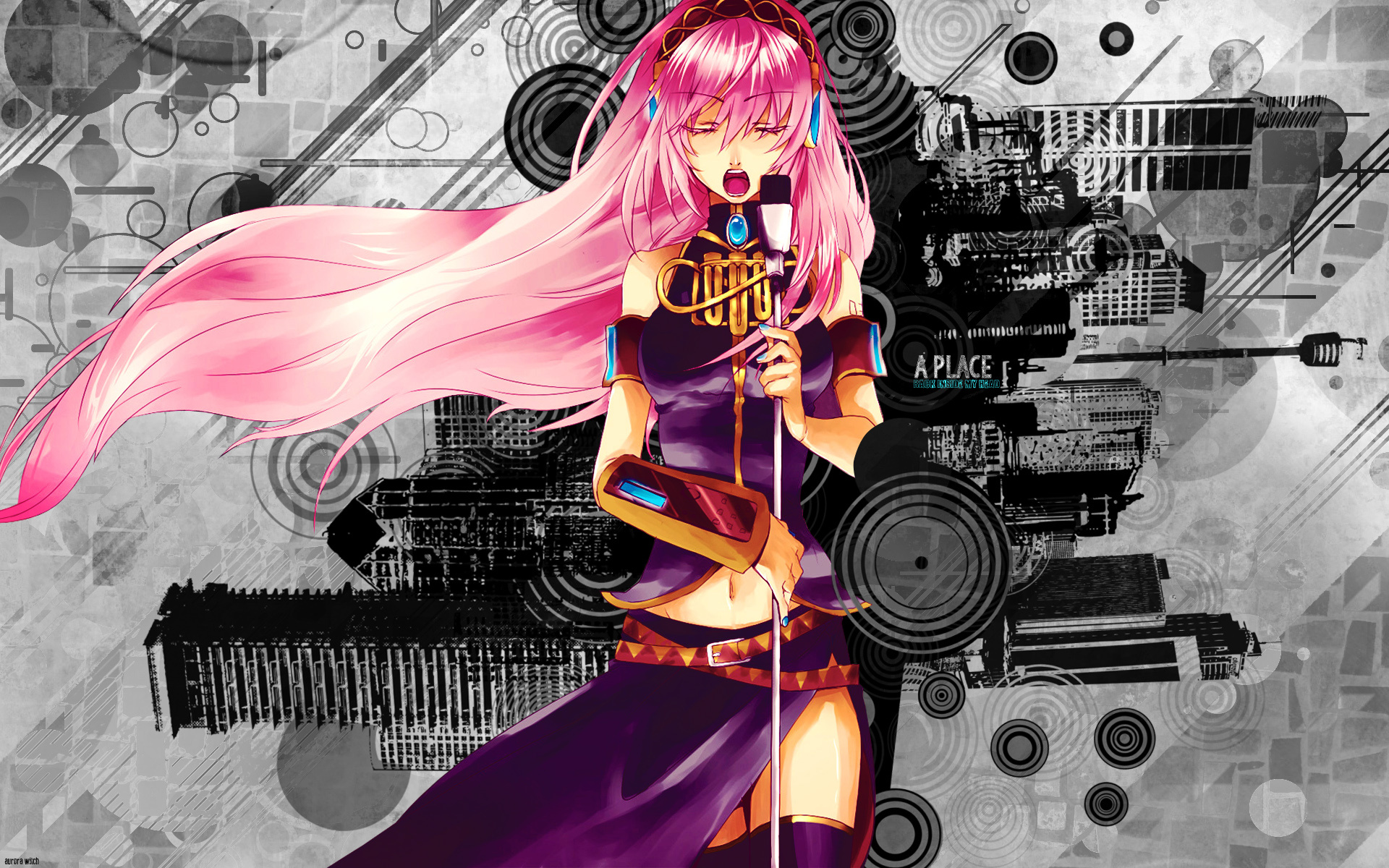 Luka Megurine, Wallpaper, Scan gallery, Minitokyo, 1920x1200 HD Desktop