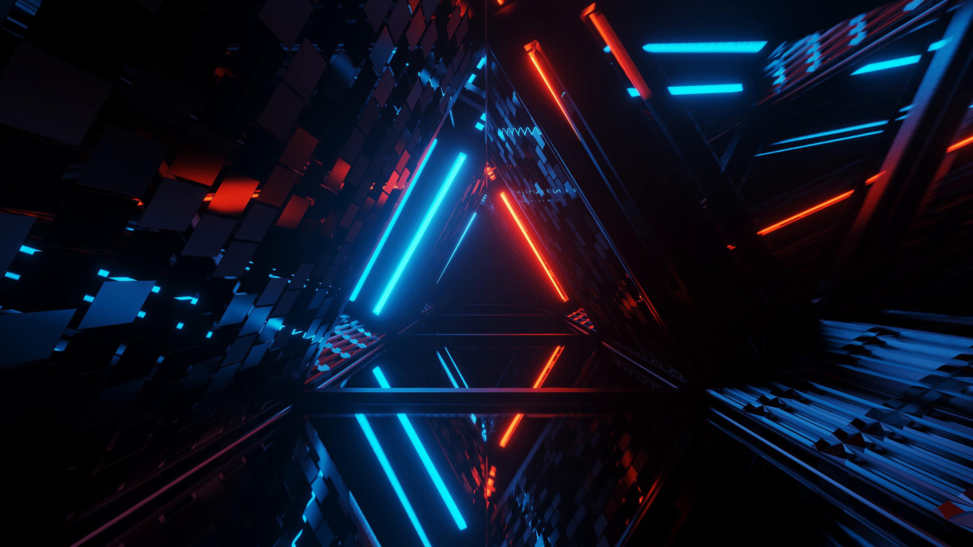 Triangular, Geometric Abstract Wallpaper, 3840x2160 4K Desktop