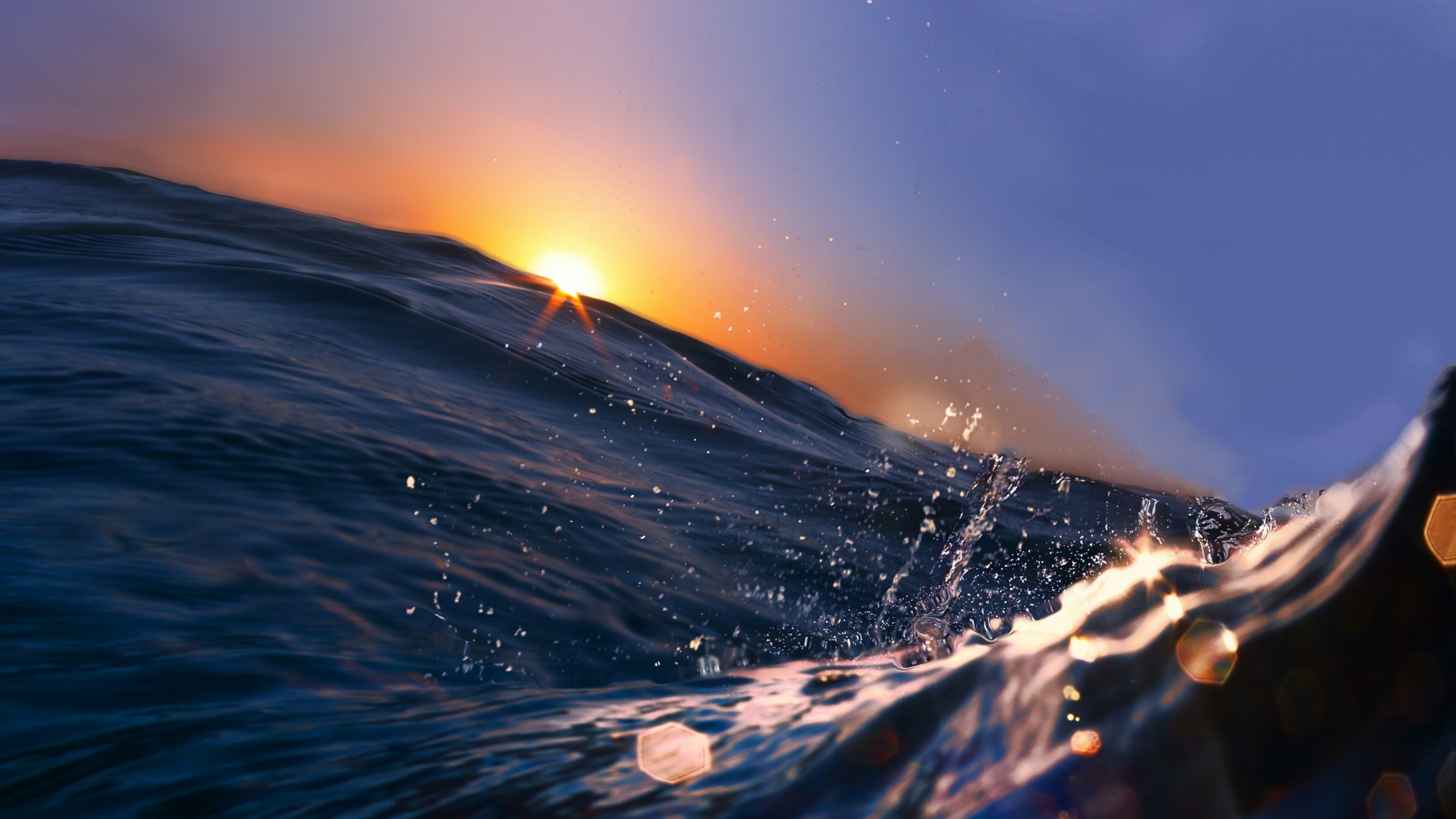 Nature, Sunrise, Ocean, Water, 3840x2160 4K Desktop