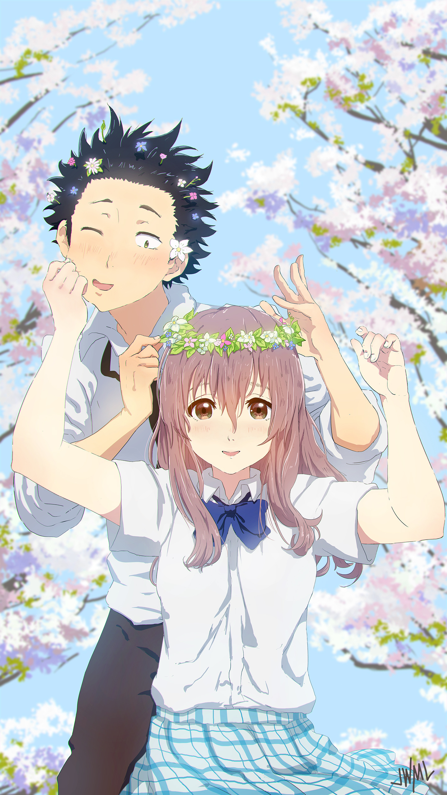 A Silent Voice, Nishimiya Shouko, Anime, 1440x2560 HD Phone