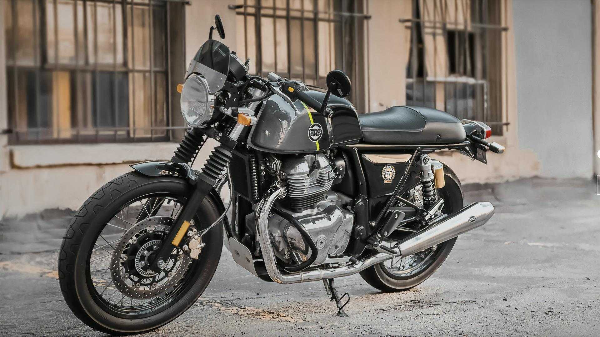 Royal Enfield Continental GT 650, Cafe racer single seat, Urban street pavement, Full HD Desktop wallpaper