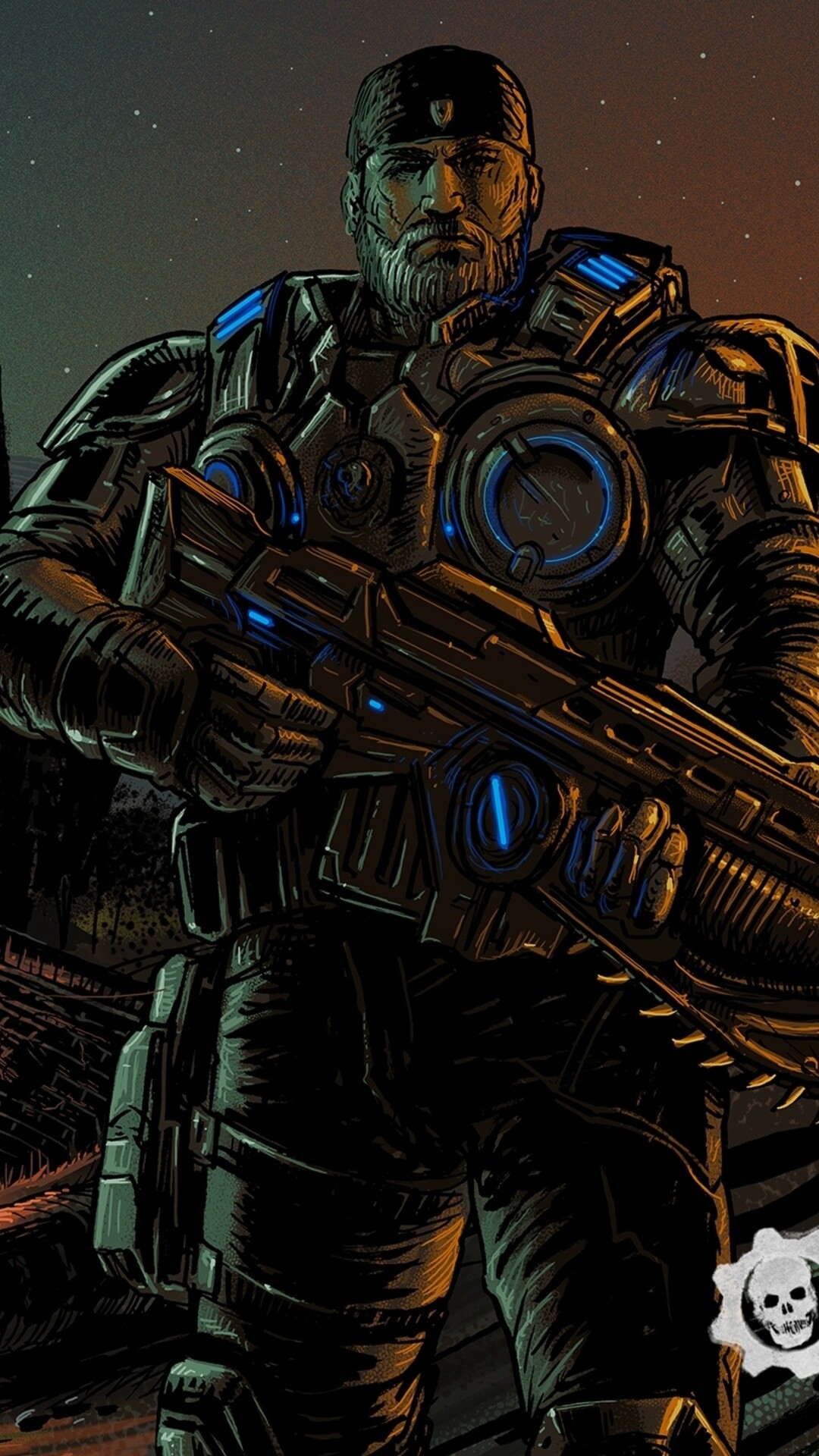 Marcus Fenix, Gears of War 4, Epic gaming wallpapers, Intense battles, 1080x1920 Full HD Phone