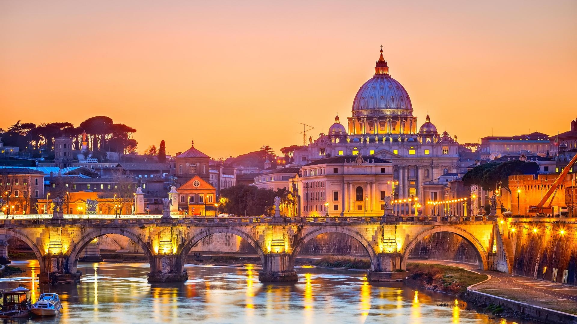 Rome skyline, Ancient wonders, Eternal city, Italian grandeur, 1920x1080 Full HD Desktop