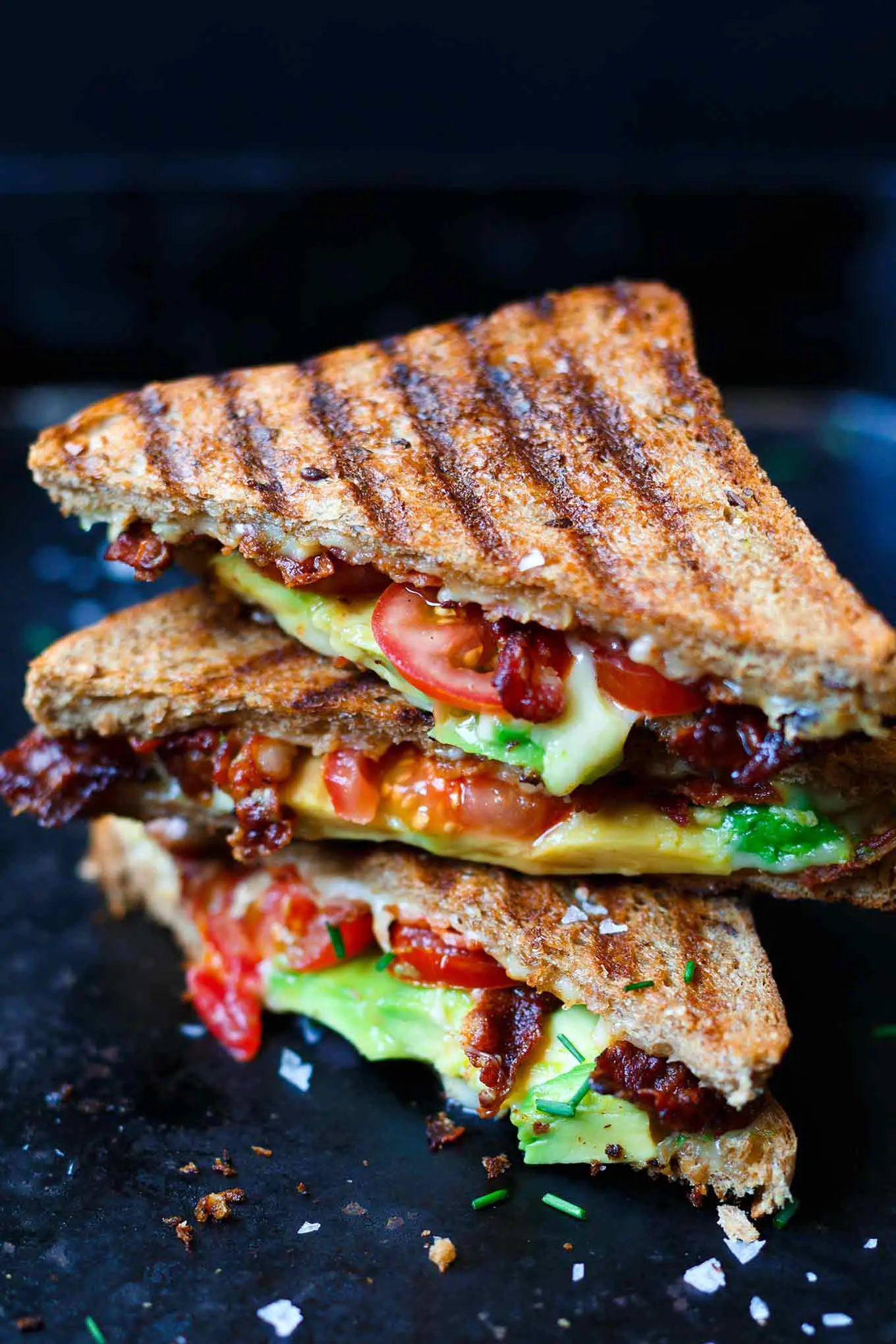 Avocado bacon bliss, Grilled cheese goodness, Mouthwatering combination, Taste sensation, 1360x2040 HD Phone