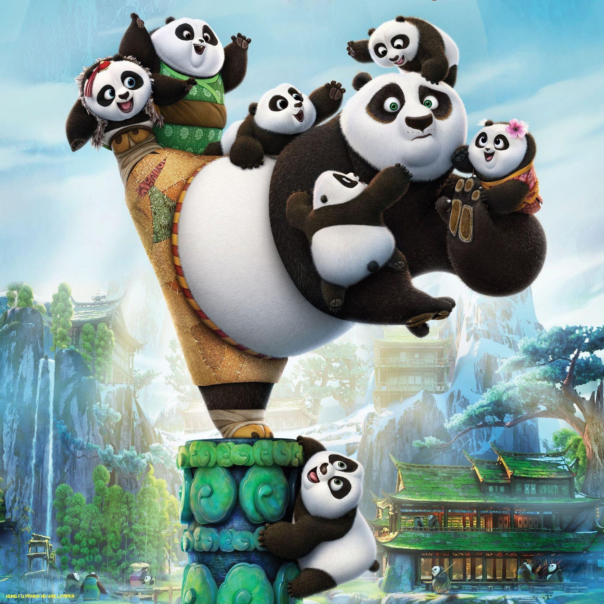 Kung Fu Panda, Vibrant wallpapers, Incredible backgrounds, Captivating visuals, 1990x1990 HD Phone