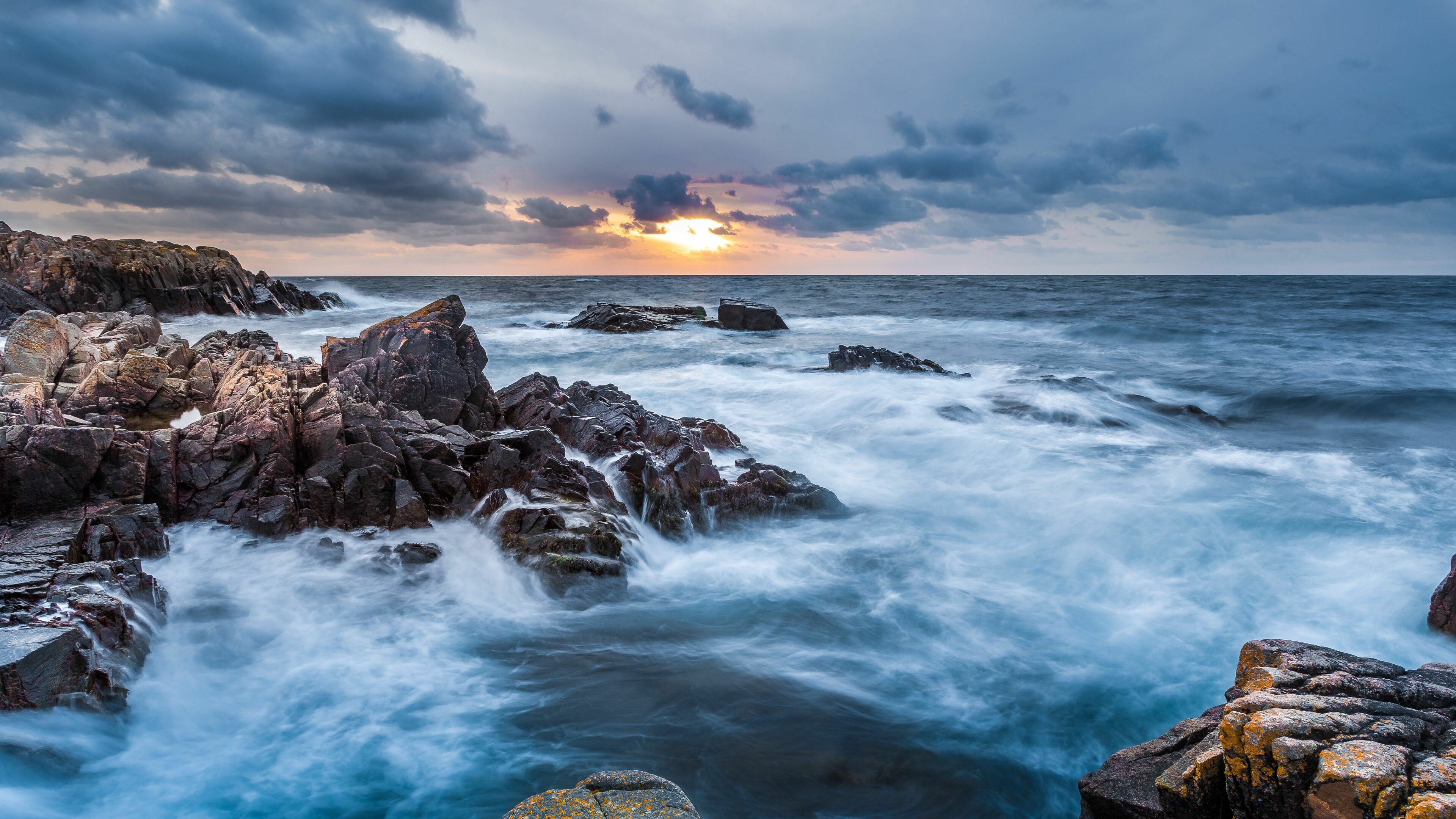 Rocky Ocean, Oceans Wallpaper, 3840x2160 4K Desktop