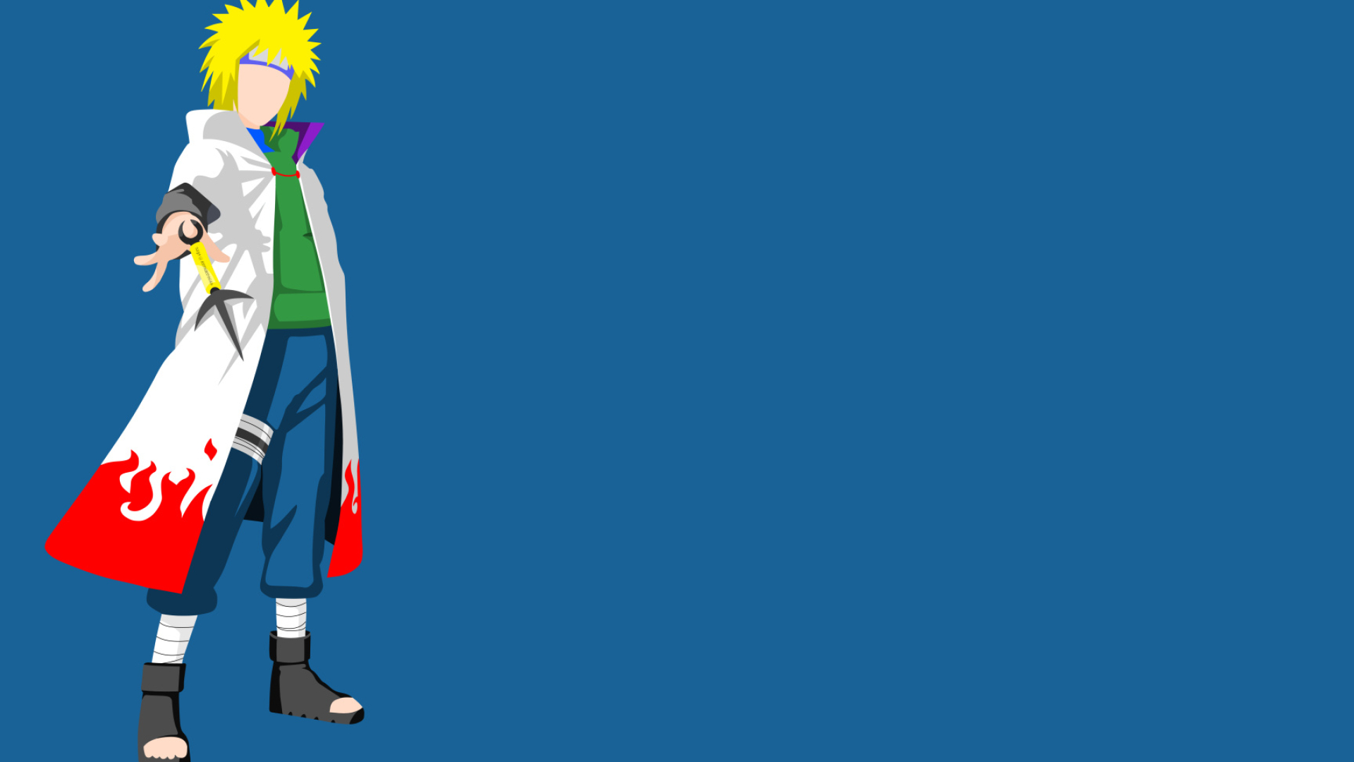 Minato Namikaze, Flying Thunder God kunai, Hokage cloak, Full HD Desktop wallpaper