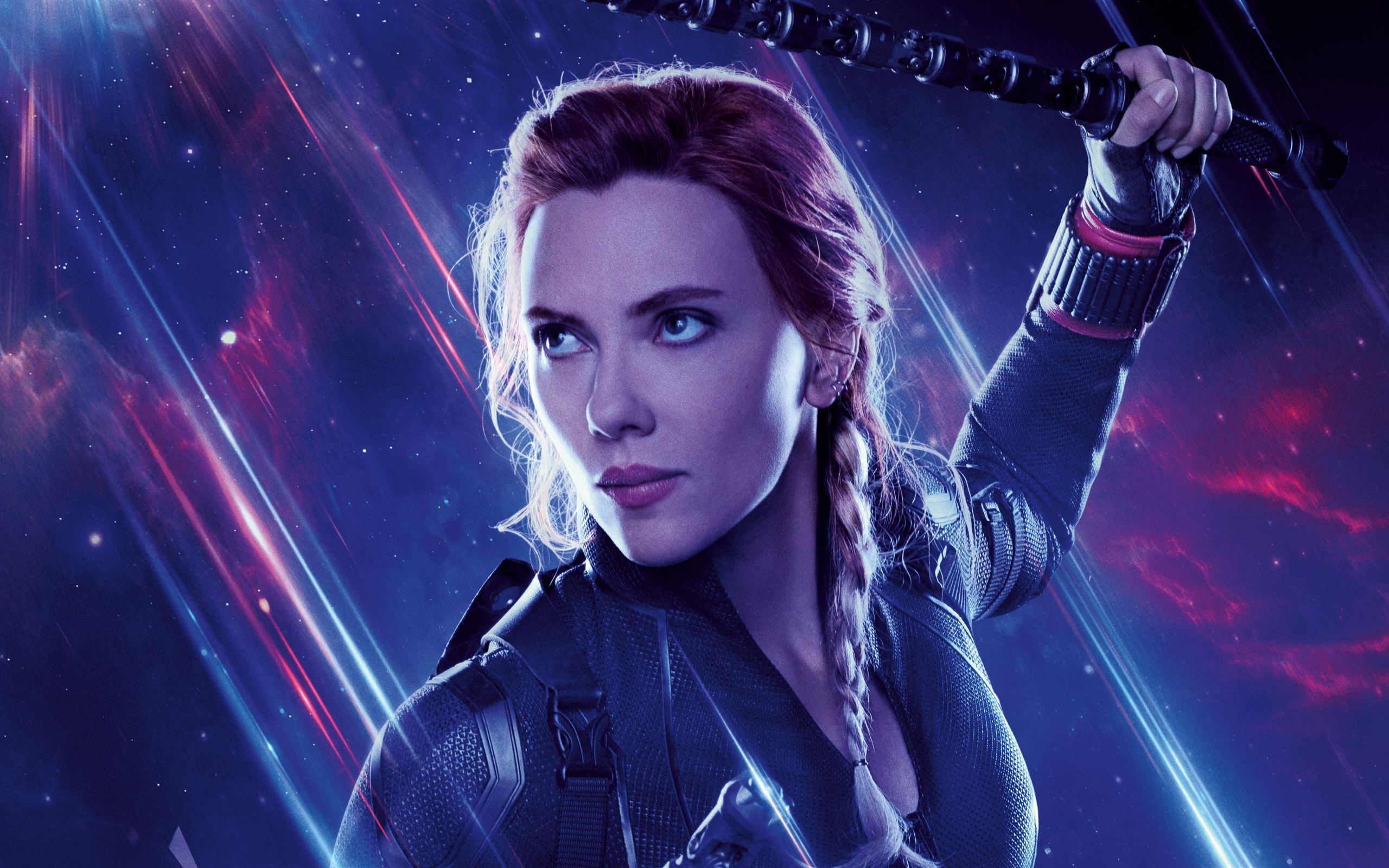 Black Widow Avengers end game, 8K MacBook Air wallpaper, Epic battle scene, 2560x1600 HD Desktop