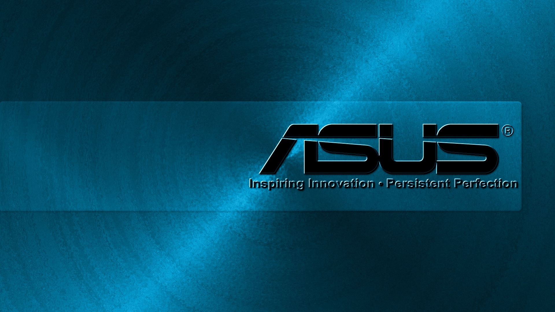 ASUS logo, Inspiring Innovation Persistent Perfection, brushed blue metal texture, Full HD Desktop wallpaper