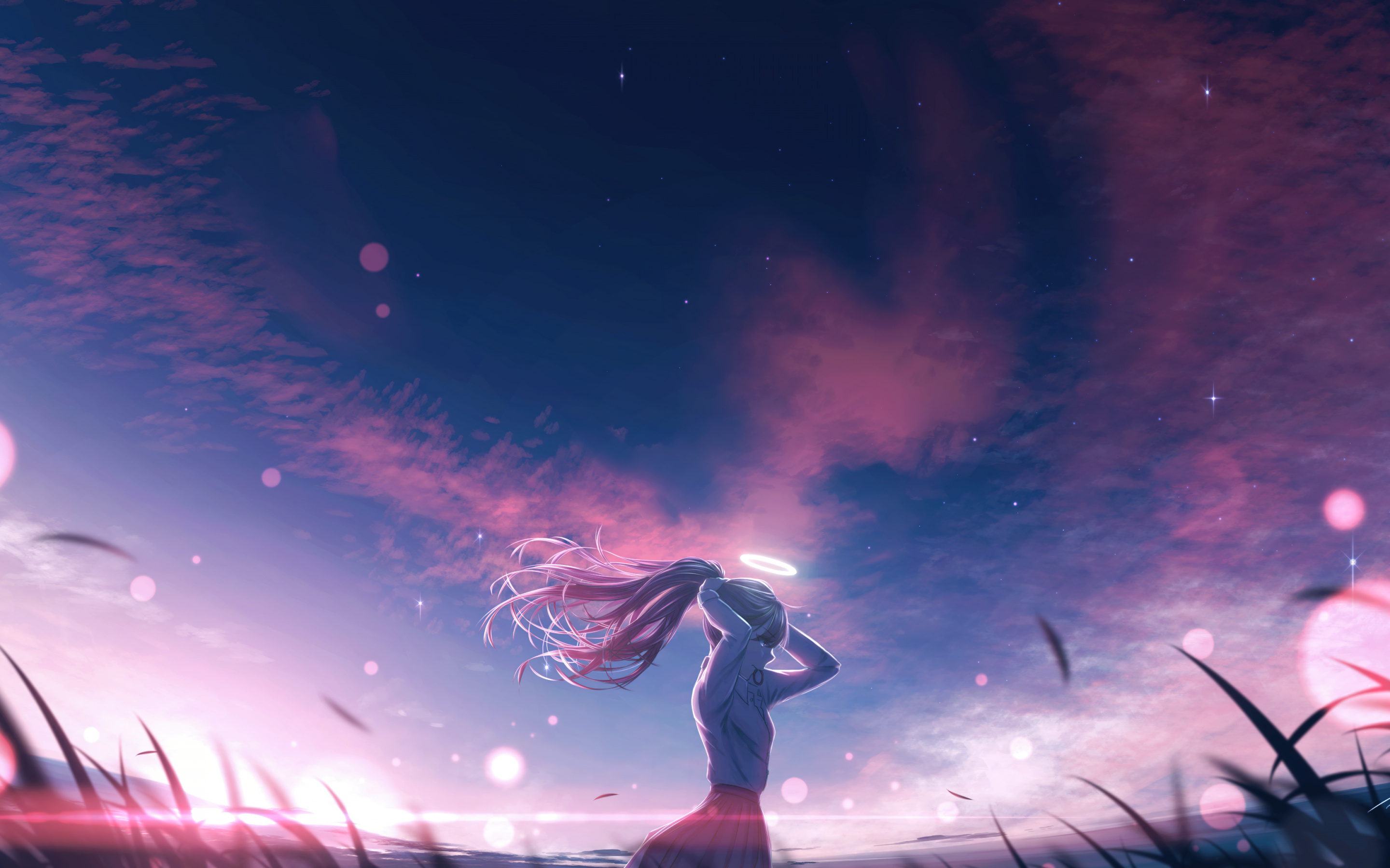 Anime girl, Dreamy, Girly theme, Original, Artistic, 2880x1800 HD Desktop