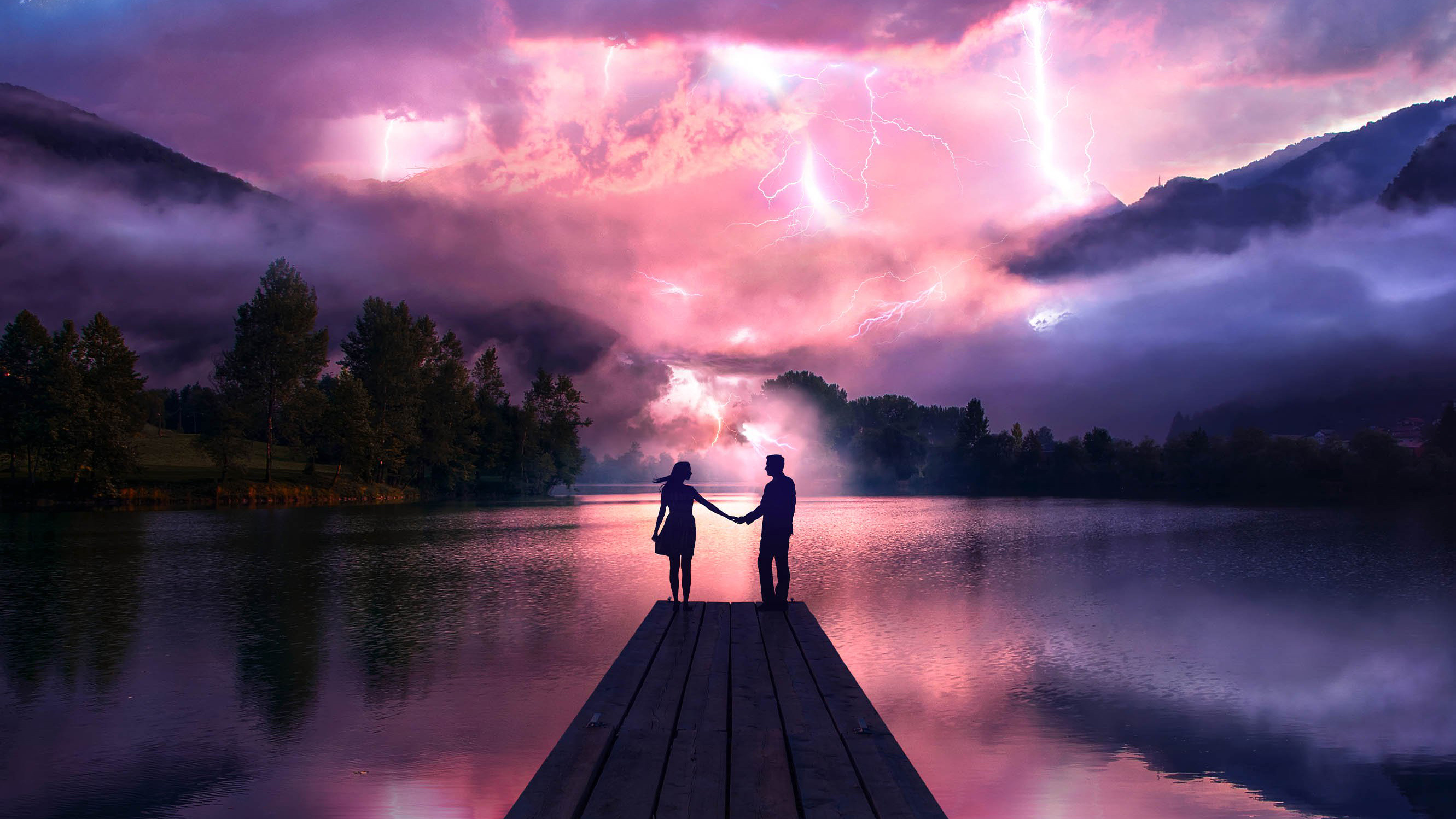 Electric, Love, Couple, Hands, 2670x1500 HD Desktop