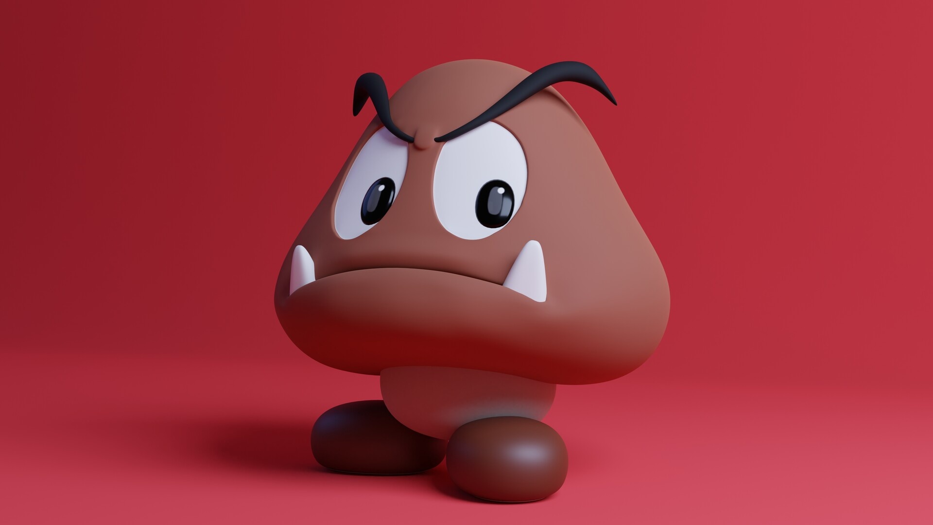 ArtStation Mario enemy, Goomba fan art, Retro gaming, 1920x1080 Full HD Desktop