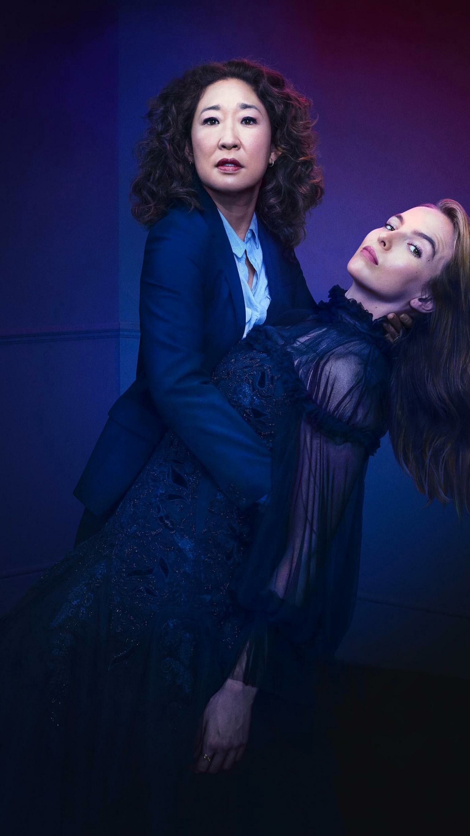 Eve Polastri and Villanelle, Killing Eve Wallpaper, 1540x2740 HD Phone