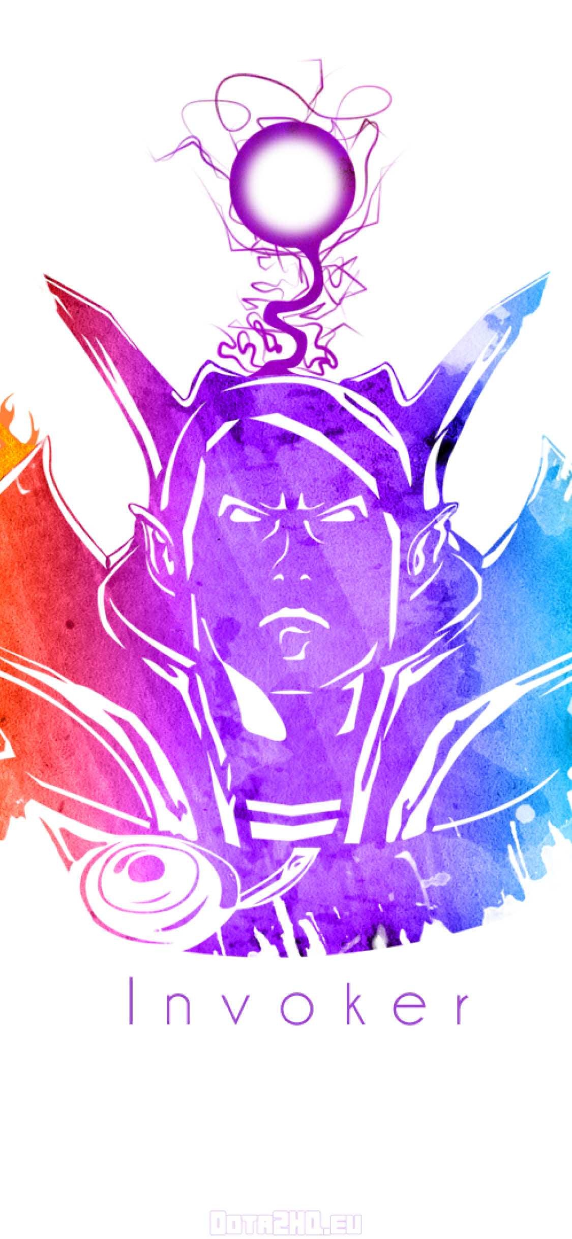 Invoker epic wallpaper, Dota 2 game, Gaming art, Desktop backdrop, 1130x2440 HD Phone