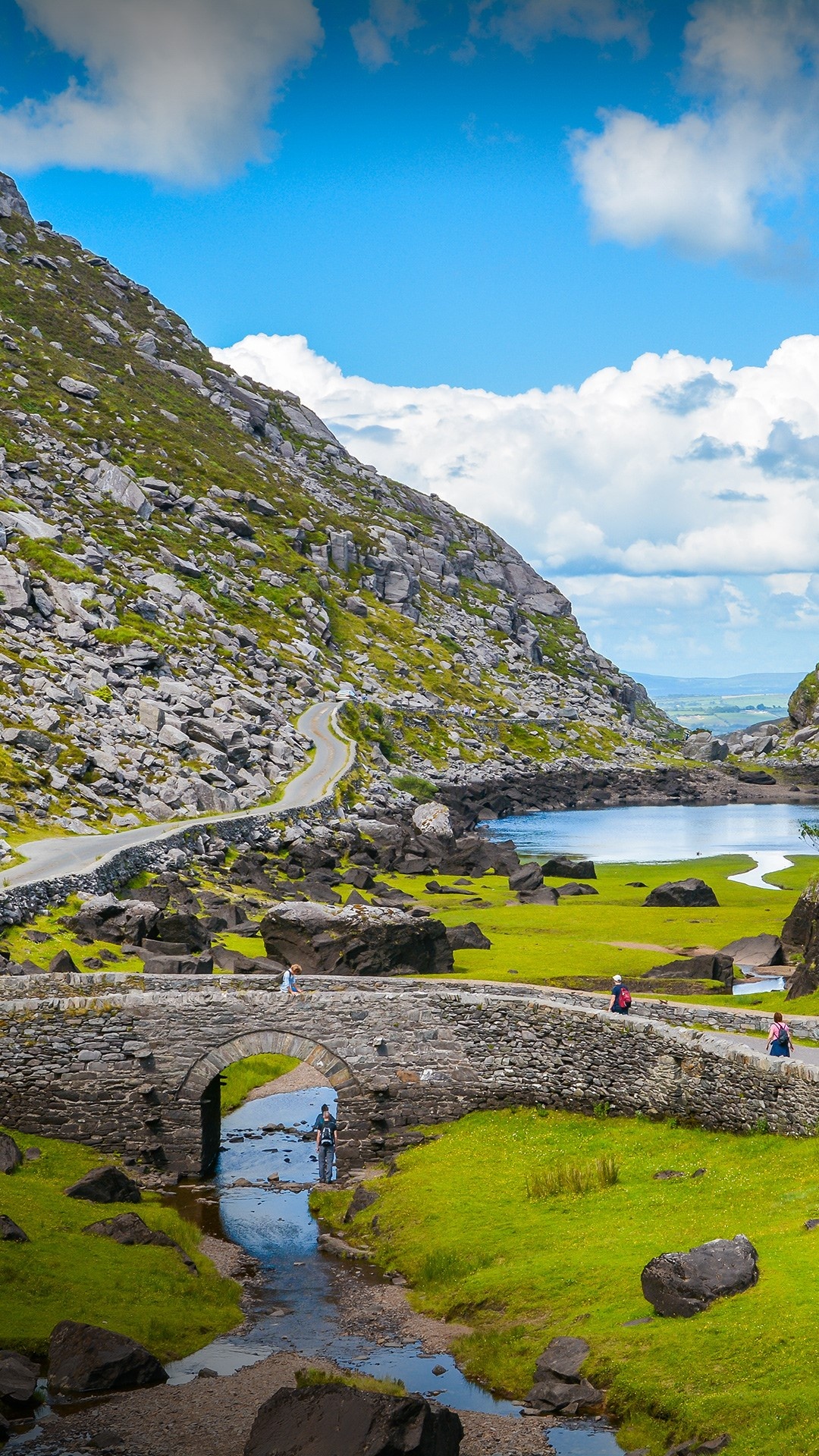 Kerry, Ireland, Gap of Dunloe, County Kerry, 1080x1920 Full HD Phone