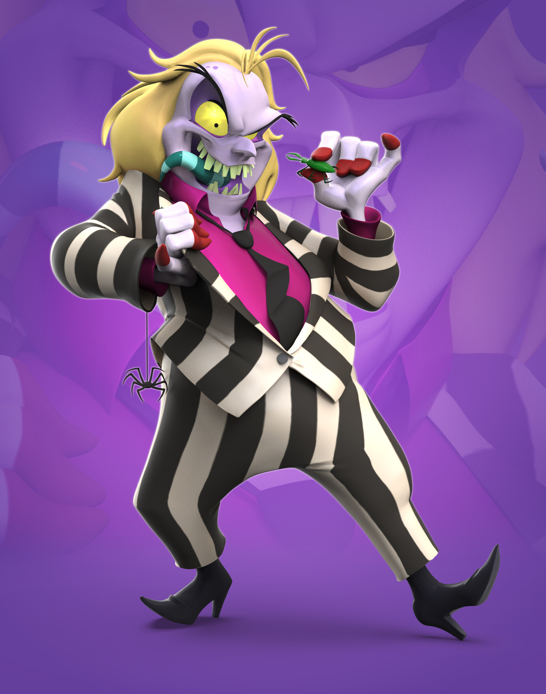 Beetlejuice cartoon, Classic animated series, Quirky characters, Supernatural humor, 1900x2410 HD Phone