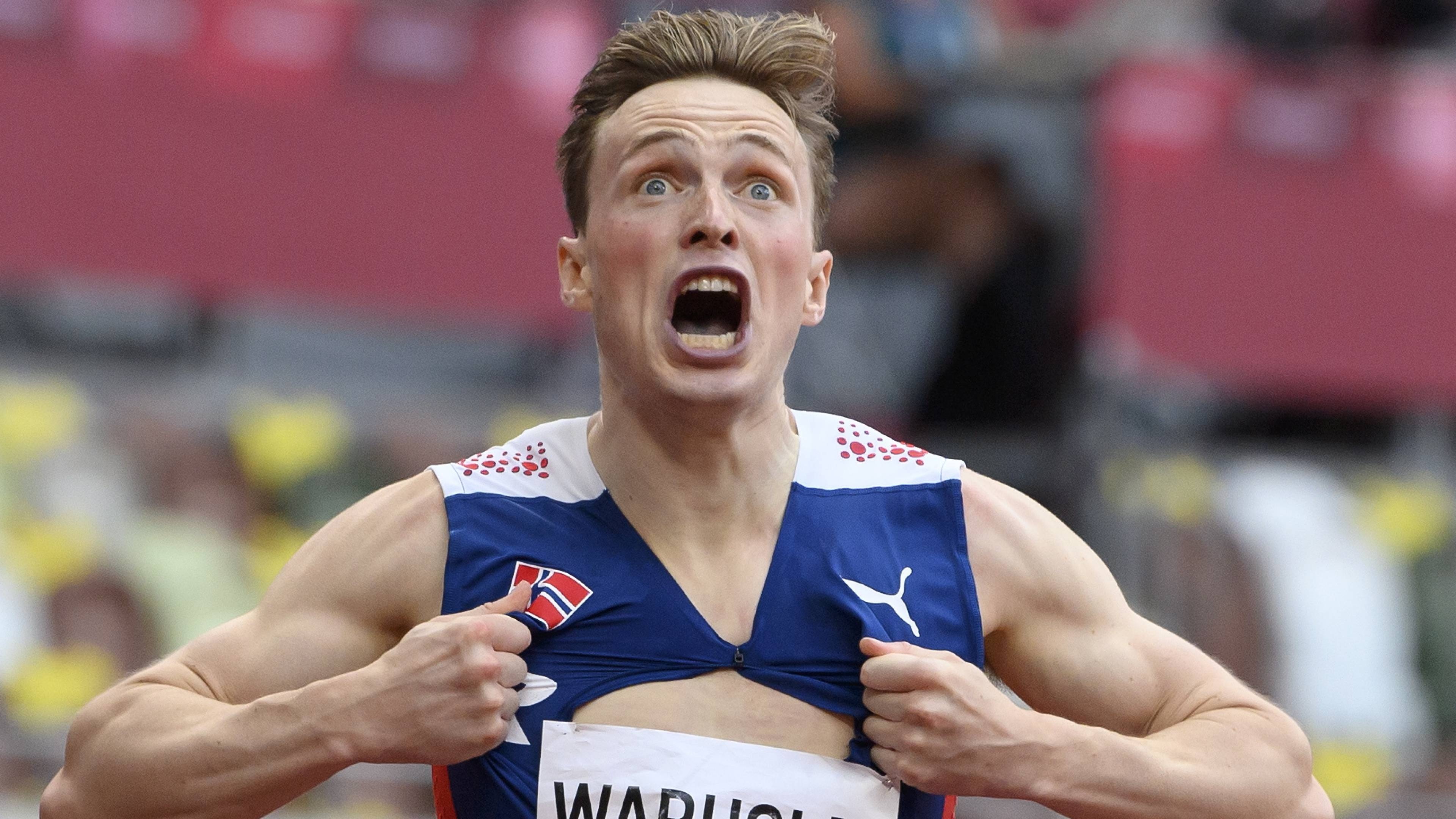 Karsten Warholm, Eretitel wereldatlete, Hassan grijpt, 3840x2160 4K Desktop