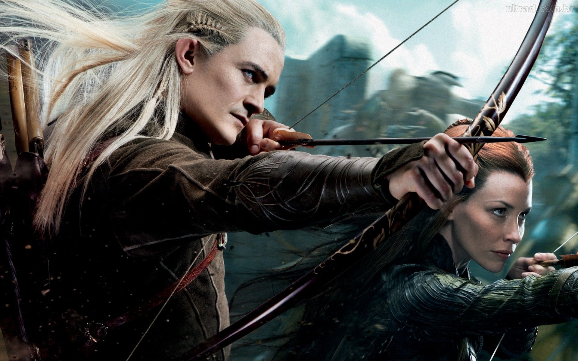 Legolas, Tauriel, Elven warriors, Fantasy adventure, 1920x1200 HD Desktop