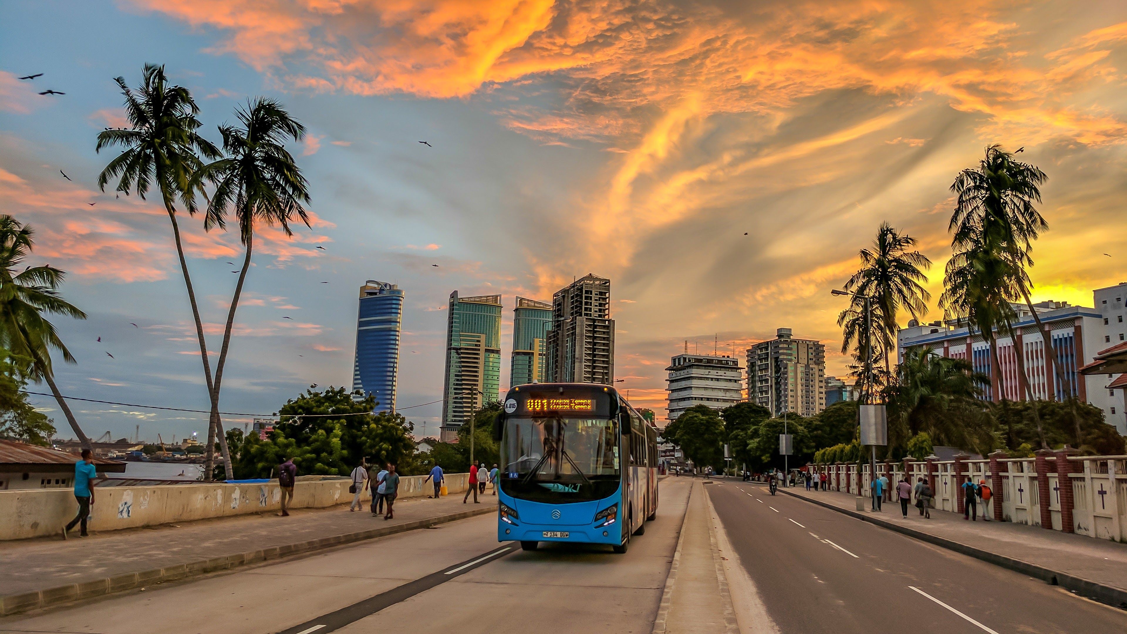 Dar es Salaam city, Tanzania's largest city, Urban landscape, Cultural diversity, 3840x2160 4K Desktop