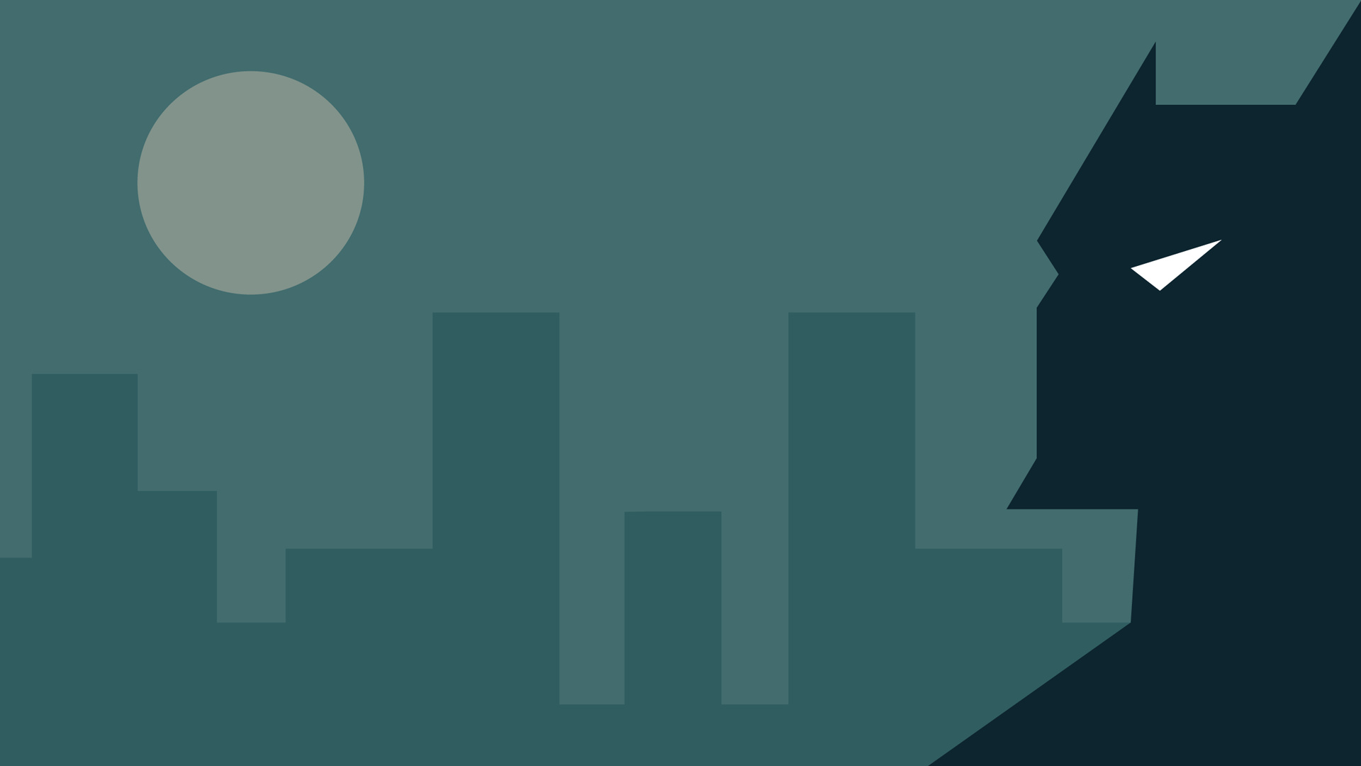 Batman, Minimalist Wallpaper, 1920x1080 Full HD Desktop
