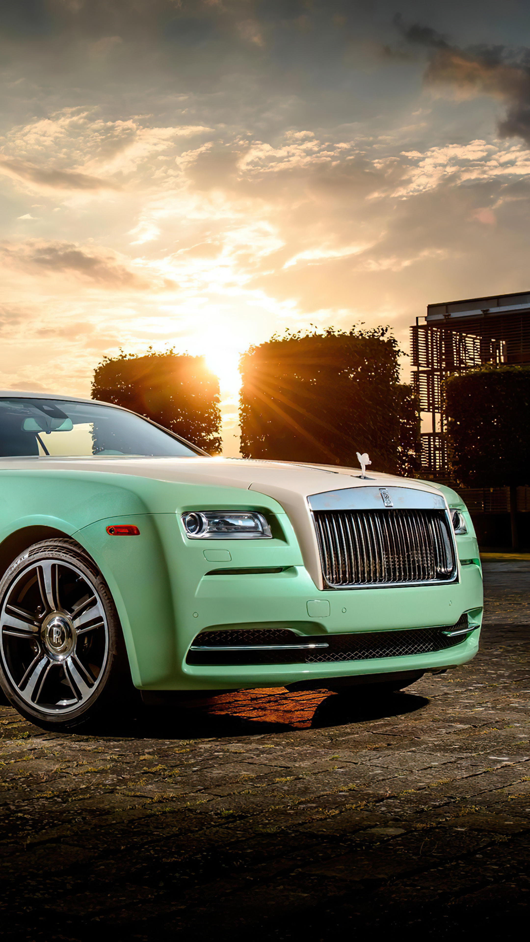 Rolls-Royce Wraith, Green, Xperia X, 2160x3840 4K Phone