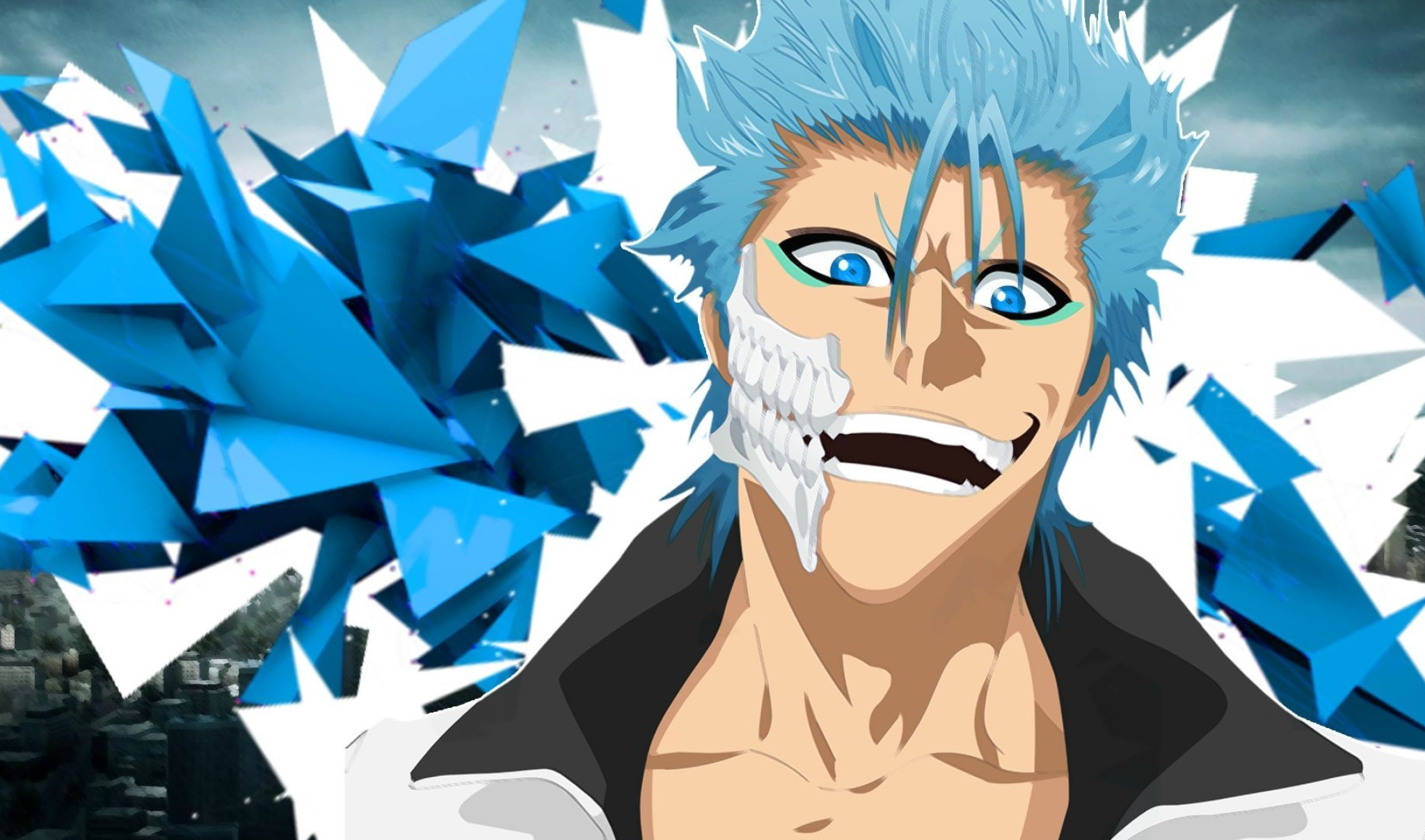 Grimmjow Jaggerjack, Bleach fandom, Artistic depiction, Anime appreciation, 2050x1210 HD Desktop