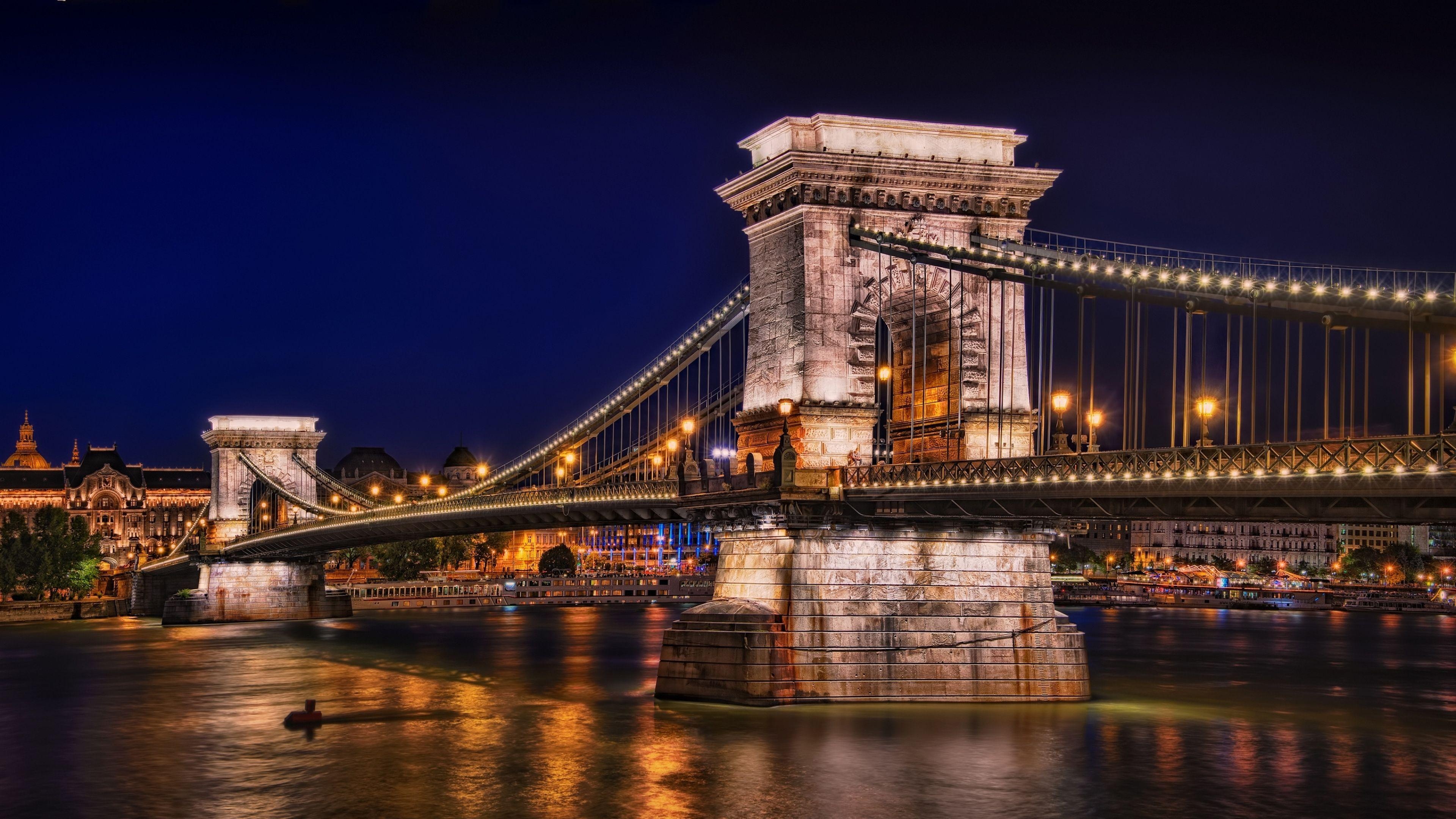 Szechenyi Bridge, Budapest Wallpaper, 3840x2160 4K Desktop