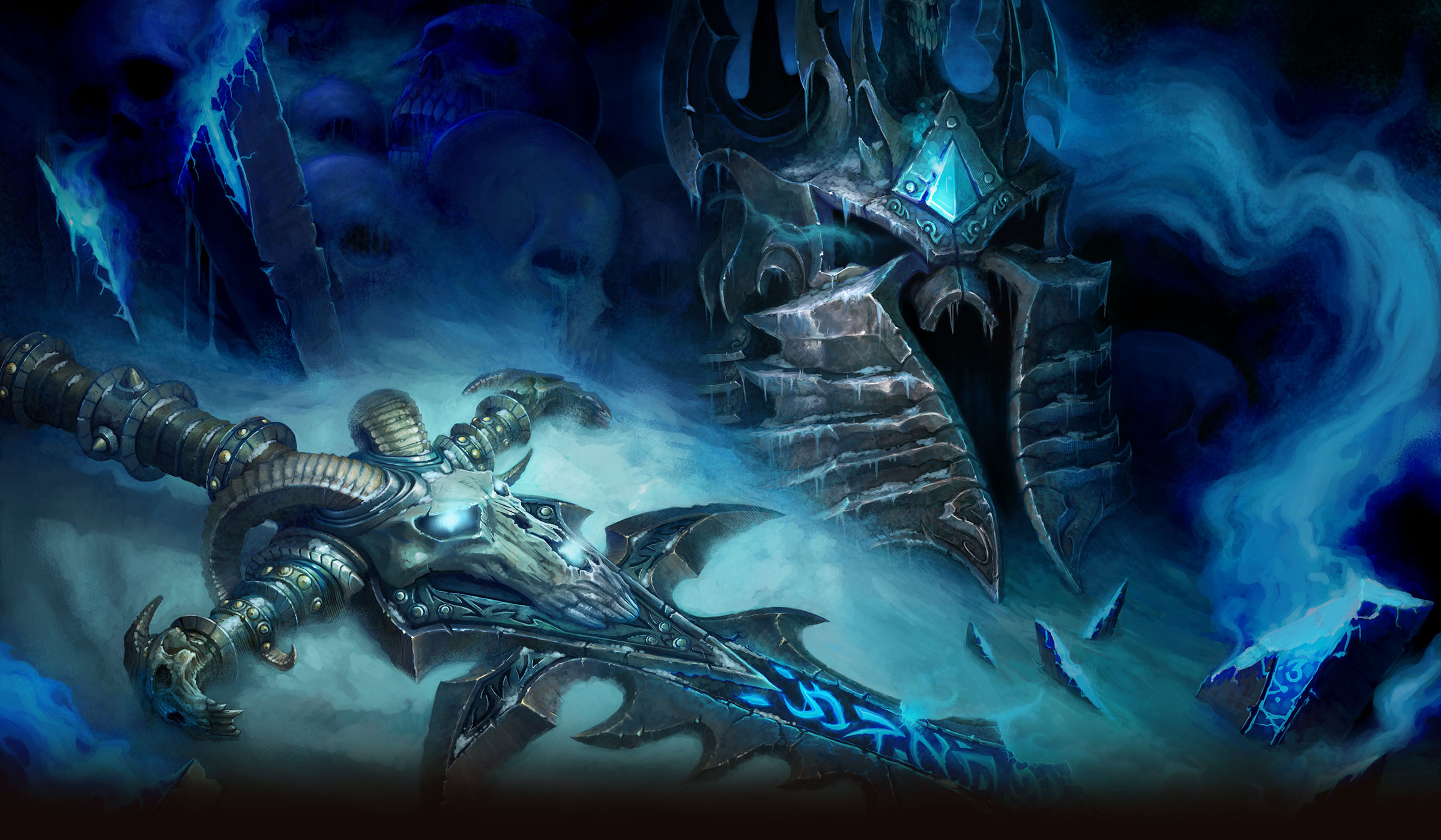 Lich King, Fall of the Lich King, WoW timeline, Epic fantasy adventure, 2400x1400 HD Desktop