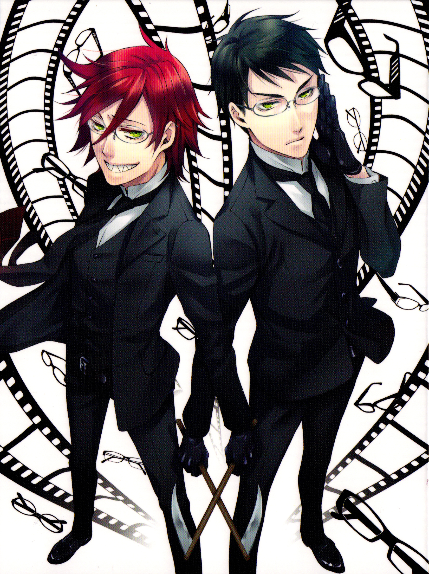 Grell Sutcliff, Kuroshitsuji, William T. Spears, Minitokyo, 1650x2210 HD Phone