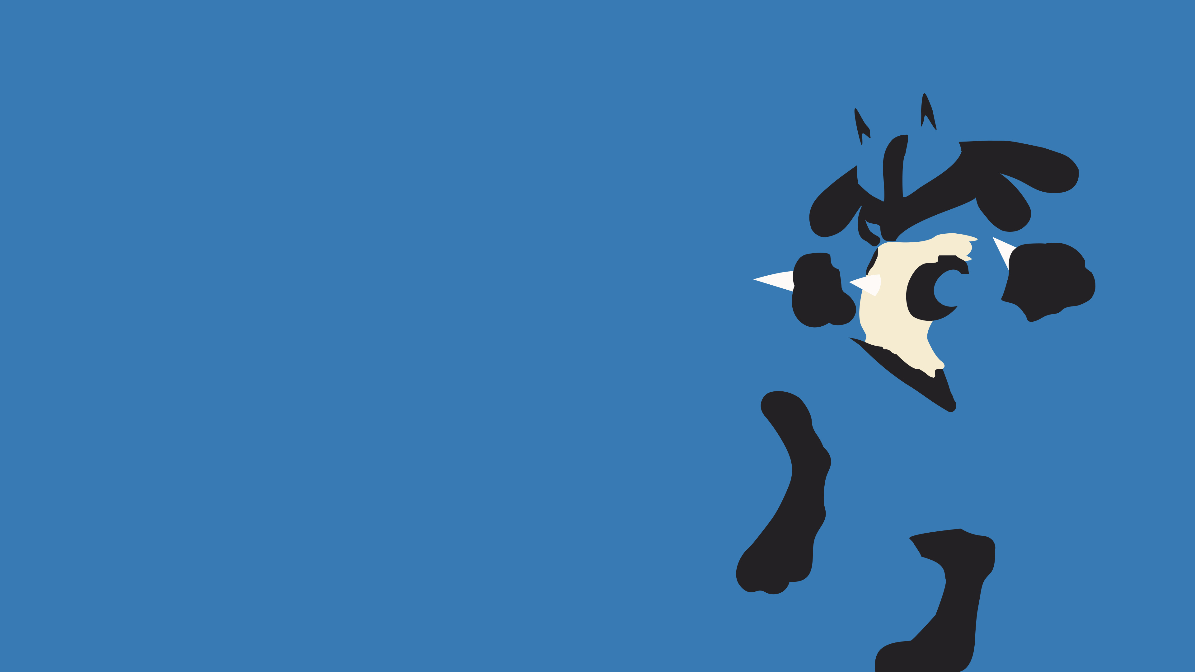 Minimalistic Lucario wallpaper, RPokemonWallpapers, 3840x2160 4K Desktop