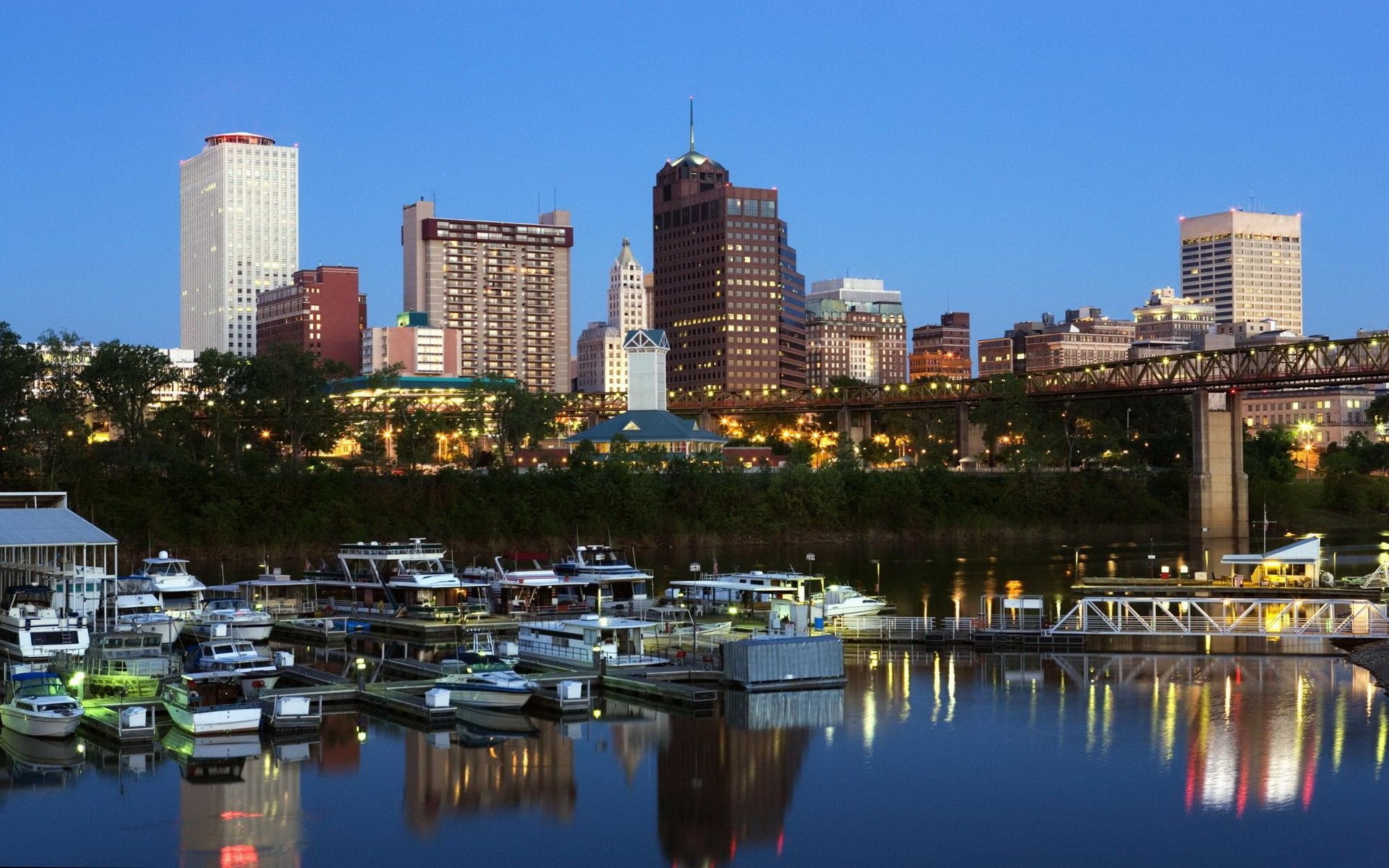 Memphis Skyline, Travels, HD wallpapers, Hintergrnde, 1920x1200 HD Desktop