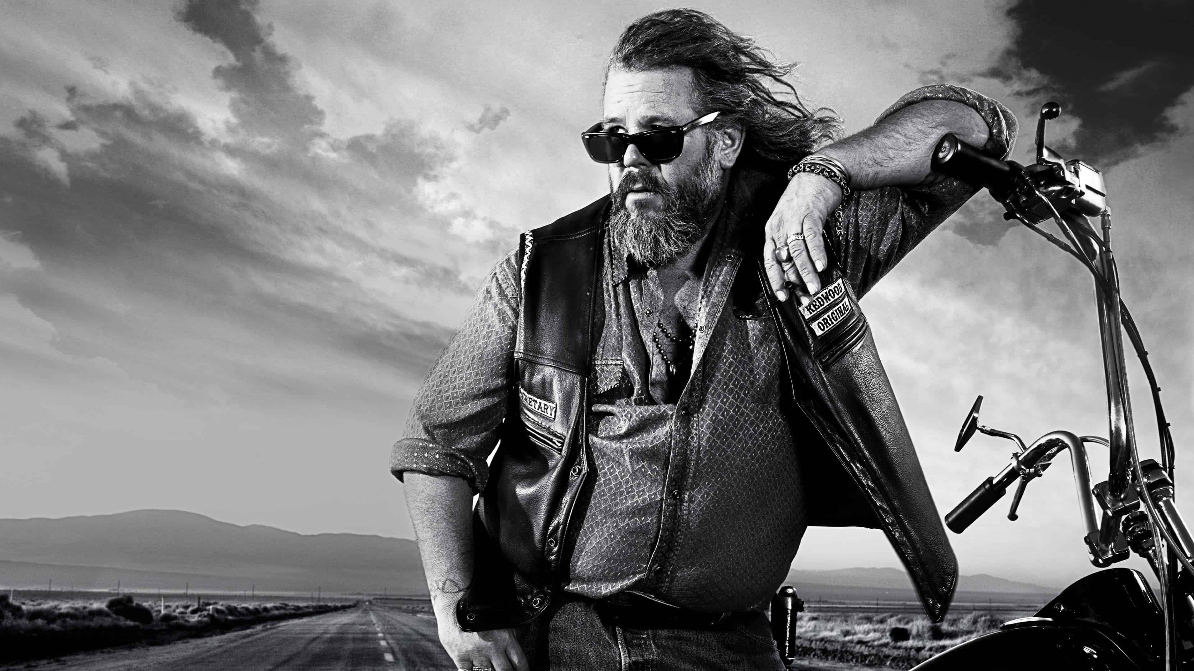 Bobby Munson, Mark Boone Junior, SAMCRO leather cut, 4K Desktop wallpaper